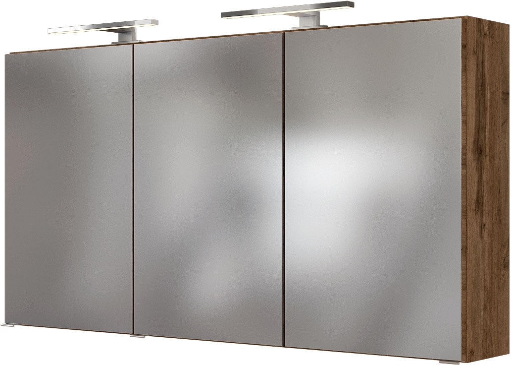 welltime Badmöbel-Set »Welltime Möbel Baabe Waschtisch-Set 3tlg. oder 5tlg.«, (3 St.), gedämpfte Scharniere und Softclose-Funktion, inklusive LED-Beleuchtung
