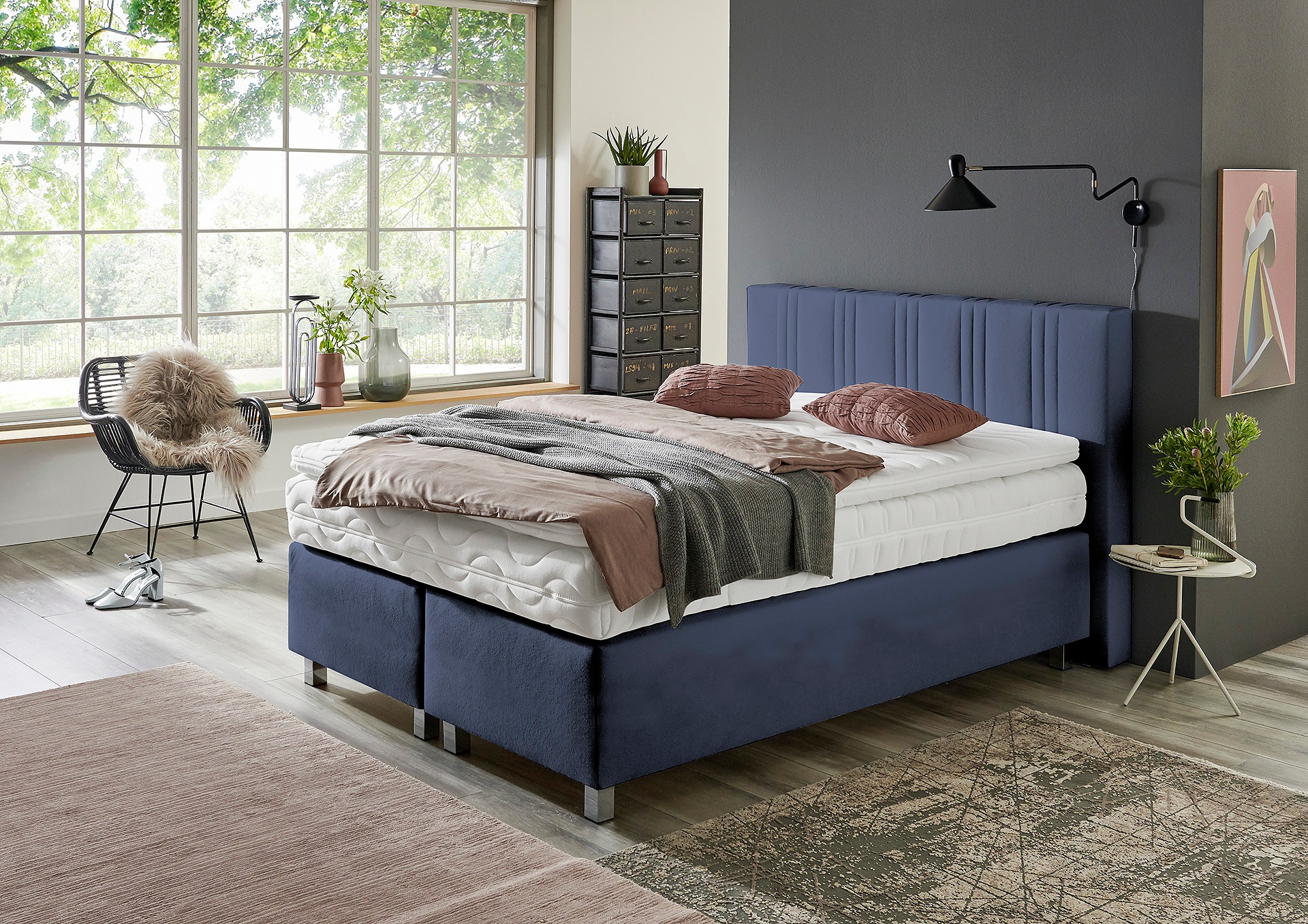 Westfalia Schlafkomfort Boxspringbett wahlweise mit Bettkasten und Topper günstig online kaufen