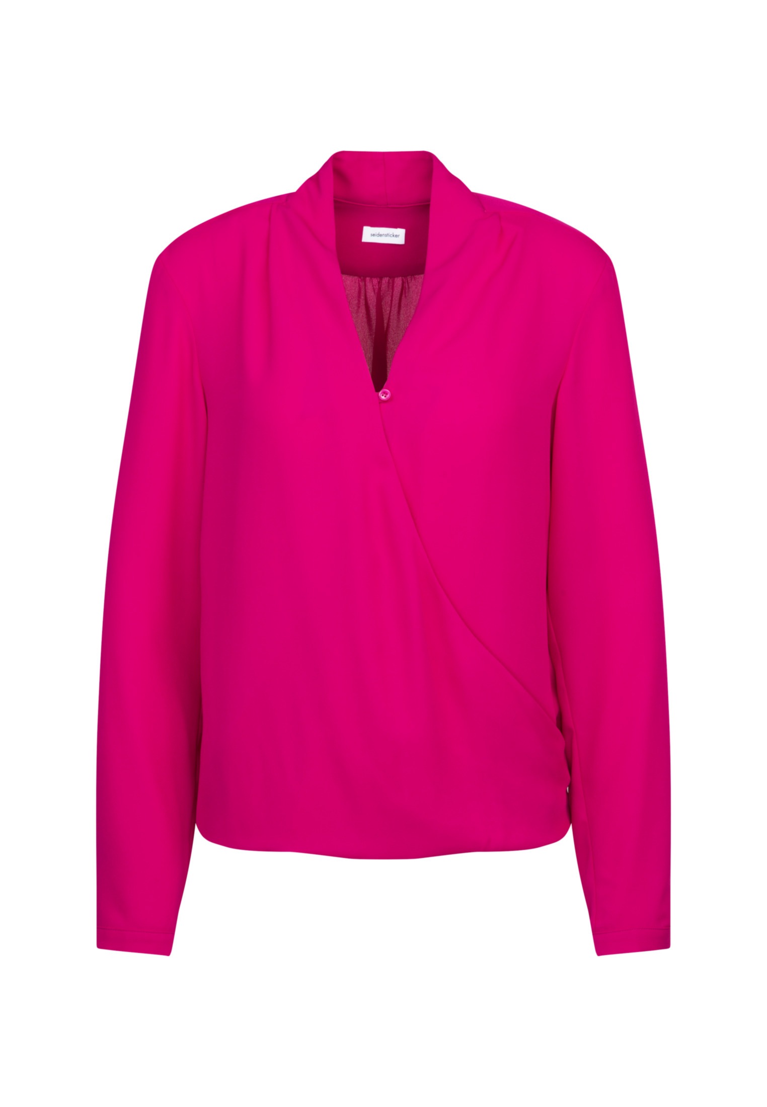 seidensticker Wickelbluse »Schwarze Rose«, Langarm V-Neck Uni