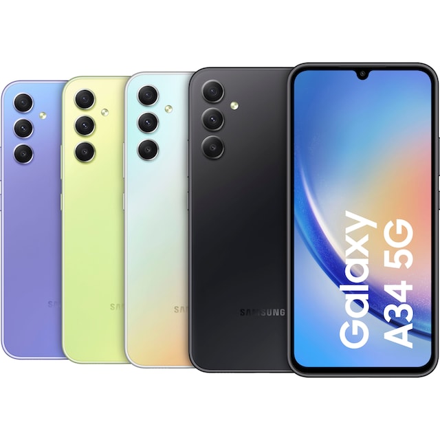 Samsung Smartphone »Galaxy A34 5G 128GB«, leicht violett, 16,65 cm/6,6 Zoll,  128 GB Speicherplatz, 48 MP Kamera auf Rechnung kaufen