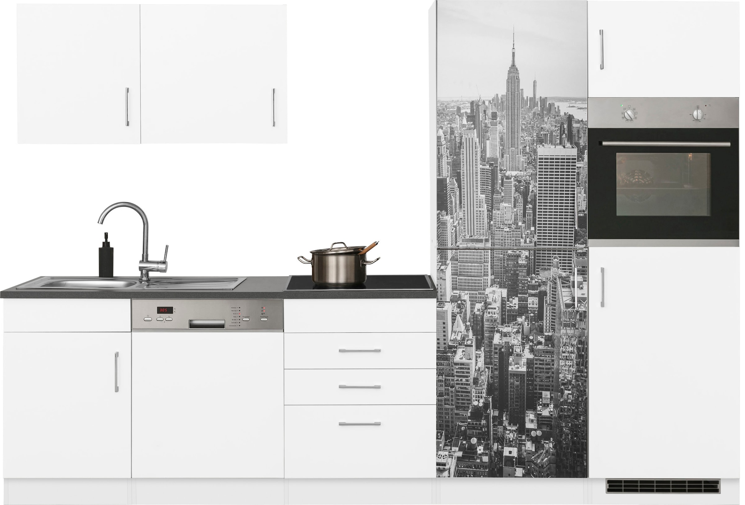 KOCHSTATION Küchenzeile »KS-Paris – Küchen mit einzigartigen Fotomotiven au günstig online kaufen