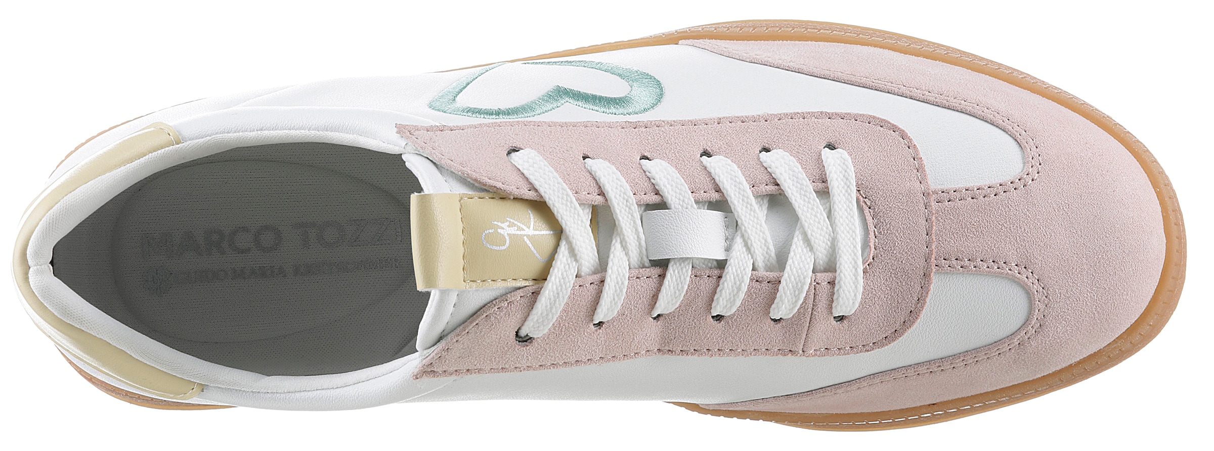 MARCO TOZZI by GMK Plateausneaker  , Freizeitschuh, Halbschuh, Schnürschuh mit seitlichem Herz-Detail