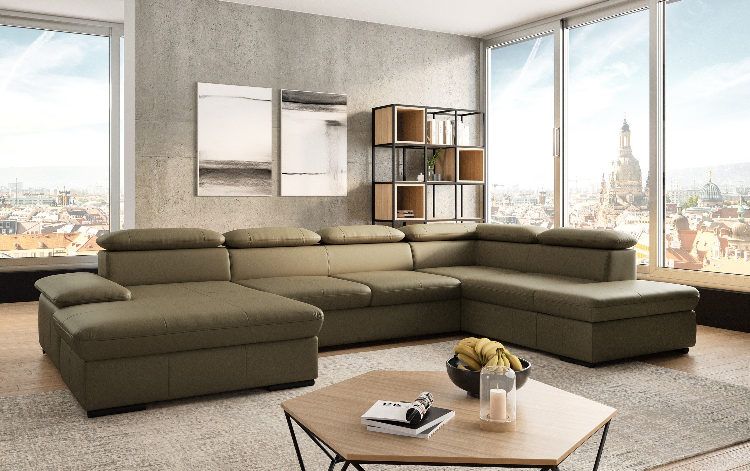 sit&more Wohnlandschaft »Alcudia U-Form«, wahlweise mit Bettfunktion