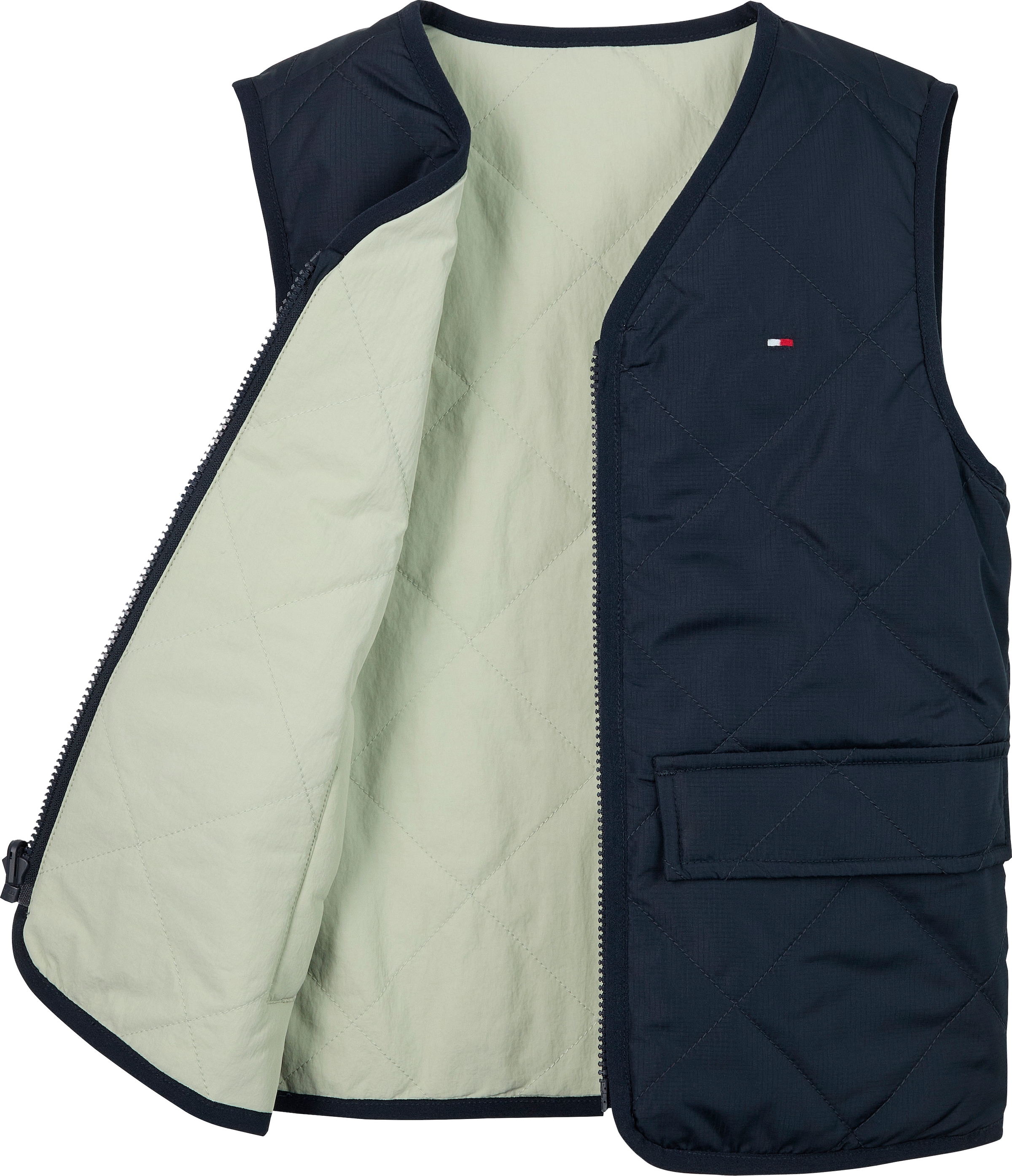 Tommy Hilfiger Wendeweste »REV MIX MEDIA QUILTED VEST«, für Kinder bis 16 Jahre, mit großen Taschen
