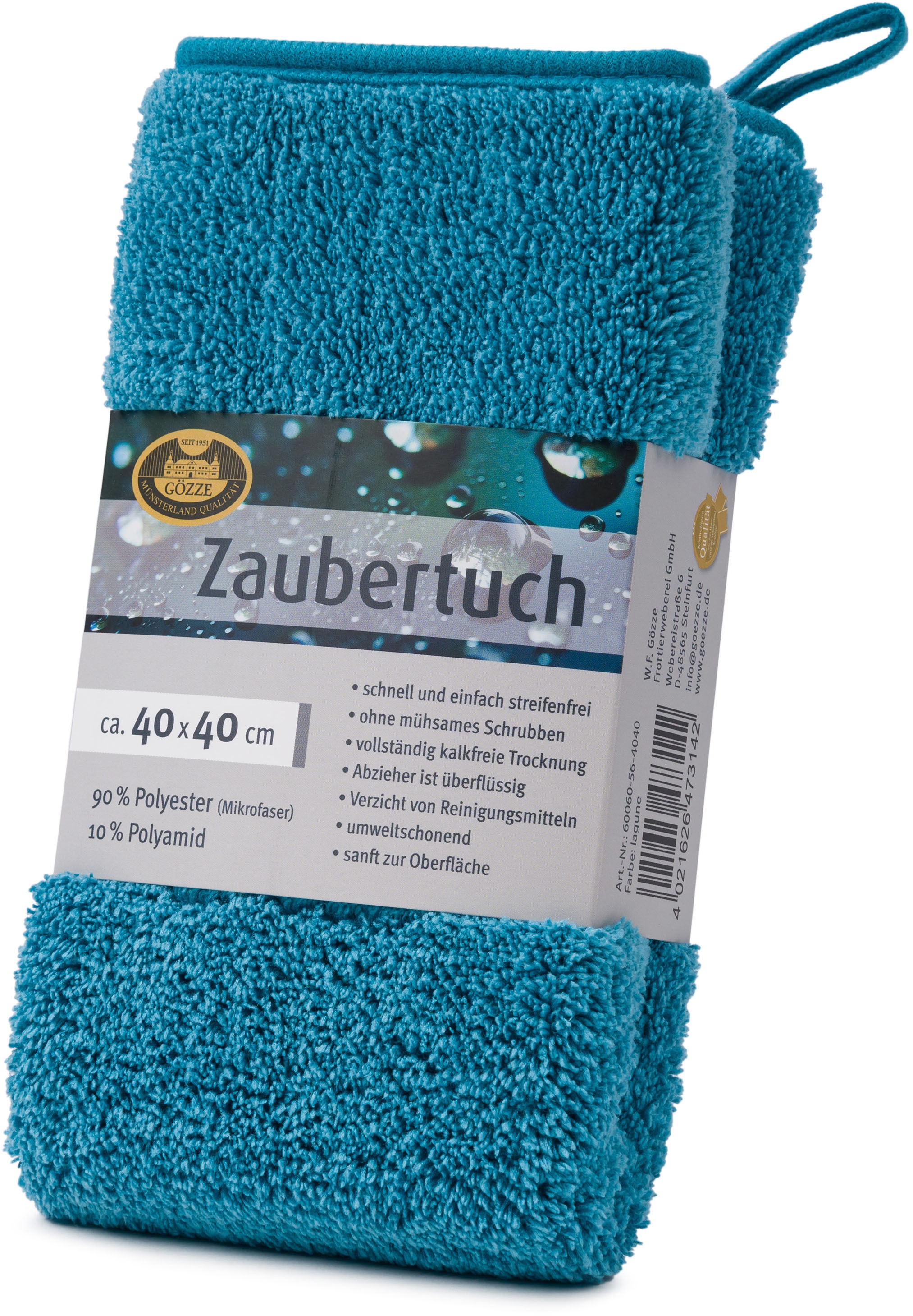 Gözze Mikrofasertuch »Zaubertuch«, Mikrofaser, 40 cmx40 cm, (Set, 2 St.), hohe Wasseraufnahme, extrem saugstark, zum reinigen und trocknen