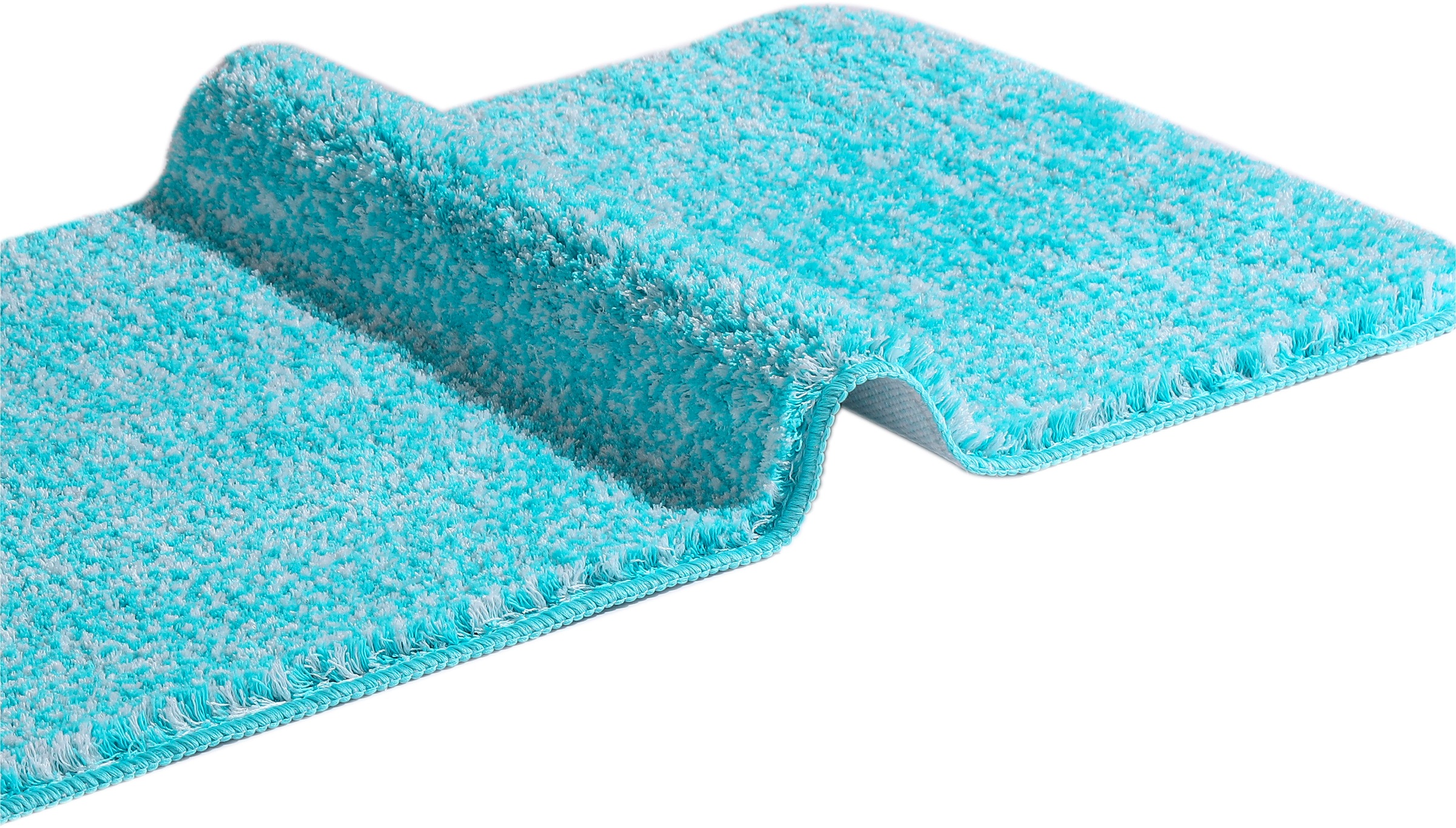 my home Badematte »Vanessa meliert, Badvorleger, Badezimmer Teppich, Duschvorleger«, rutschhemmend beschichtet, strapazierfähig, Badteppich, weiche Haptik, unifarben