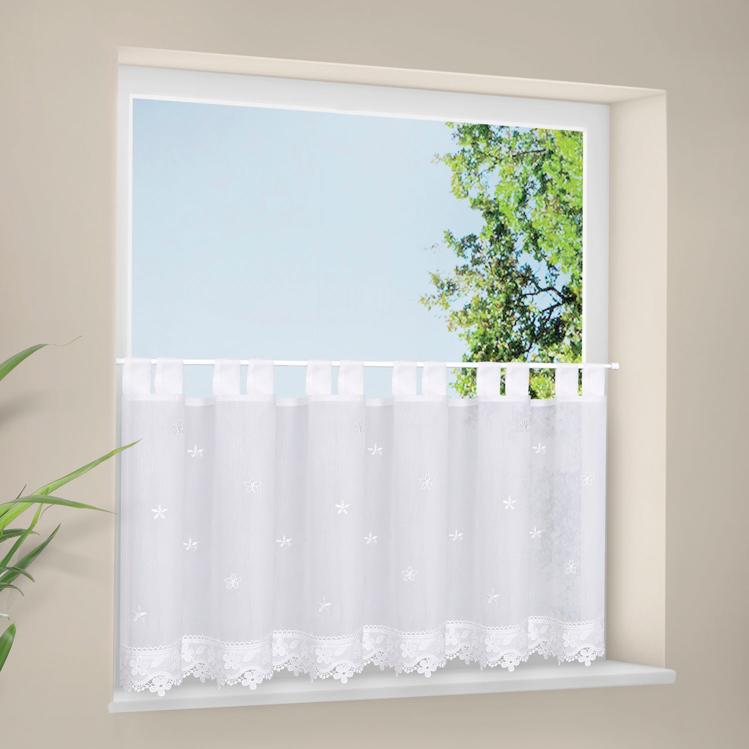 Gerster Scheibengardine »Hedda« Schlaufen 1 Stk. tlg. SB-Schlaufenbistro "H günstig online kaufen