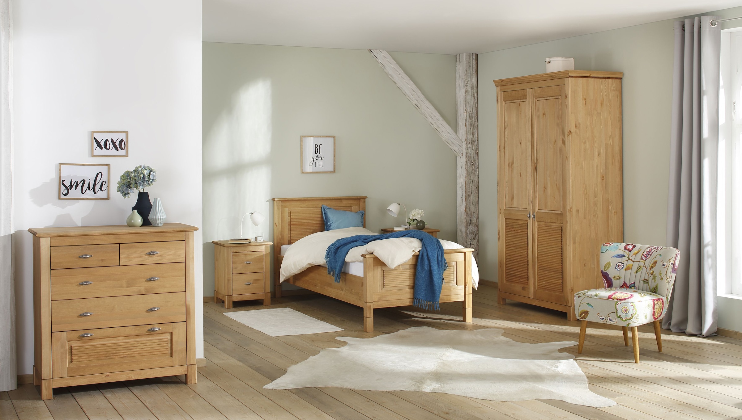 Home affaire Schubkastenkommode »Rauna«, aus massiver Kiefer mit 5 Schublad günstig online kaufen