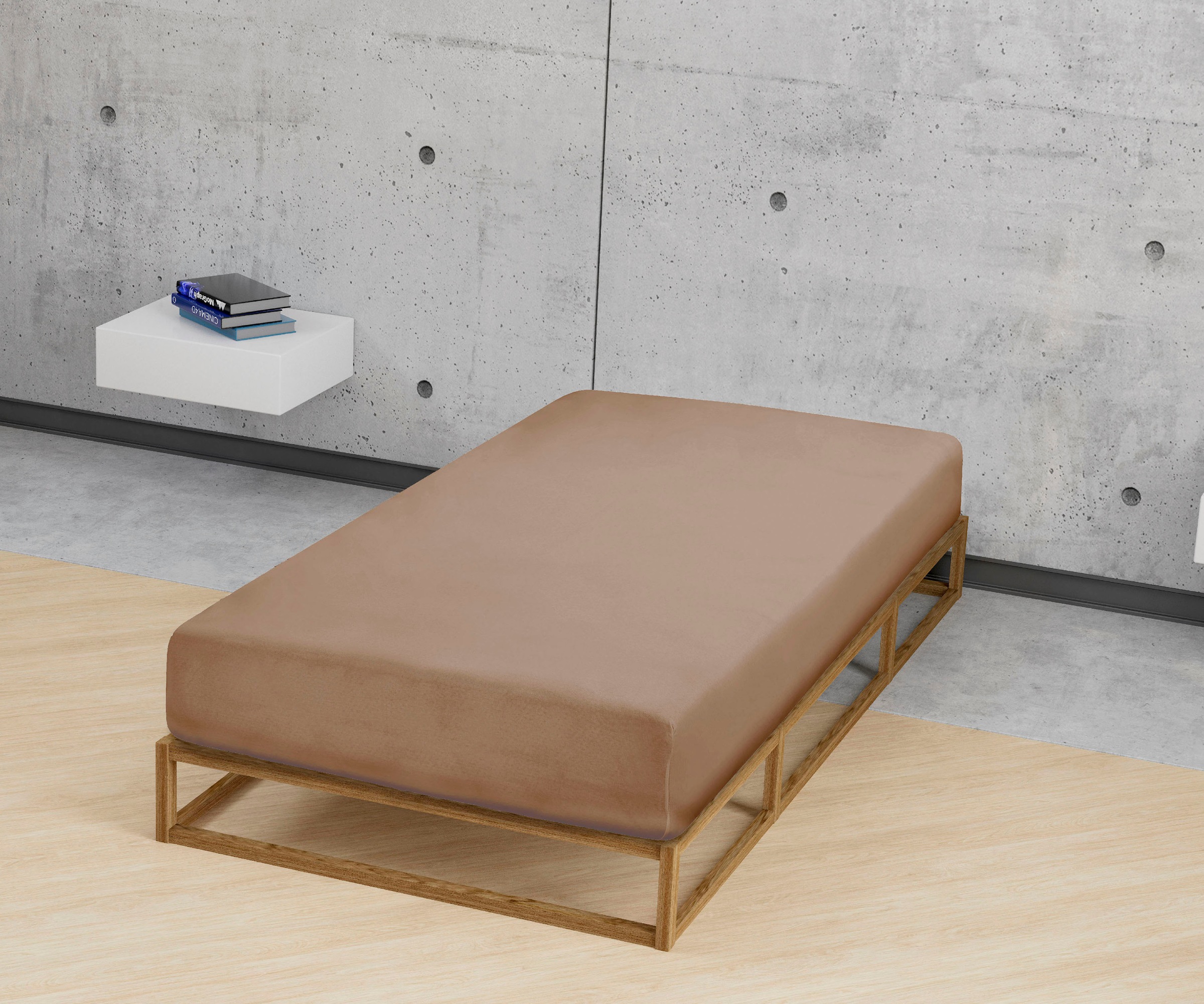 Biberna Spannbettlaken »Marc in Gr. 90x200, 140x200 oder 180x200 cm«, (1 St.), aus Baumwolle, für Matratzen bis 22 cm Höhe, Bettlaken, Spannbetttuch