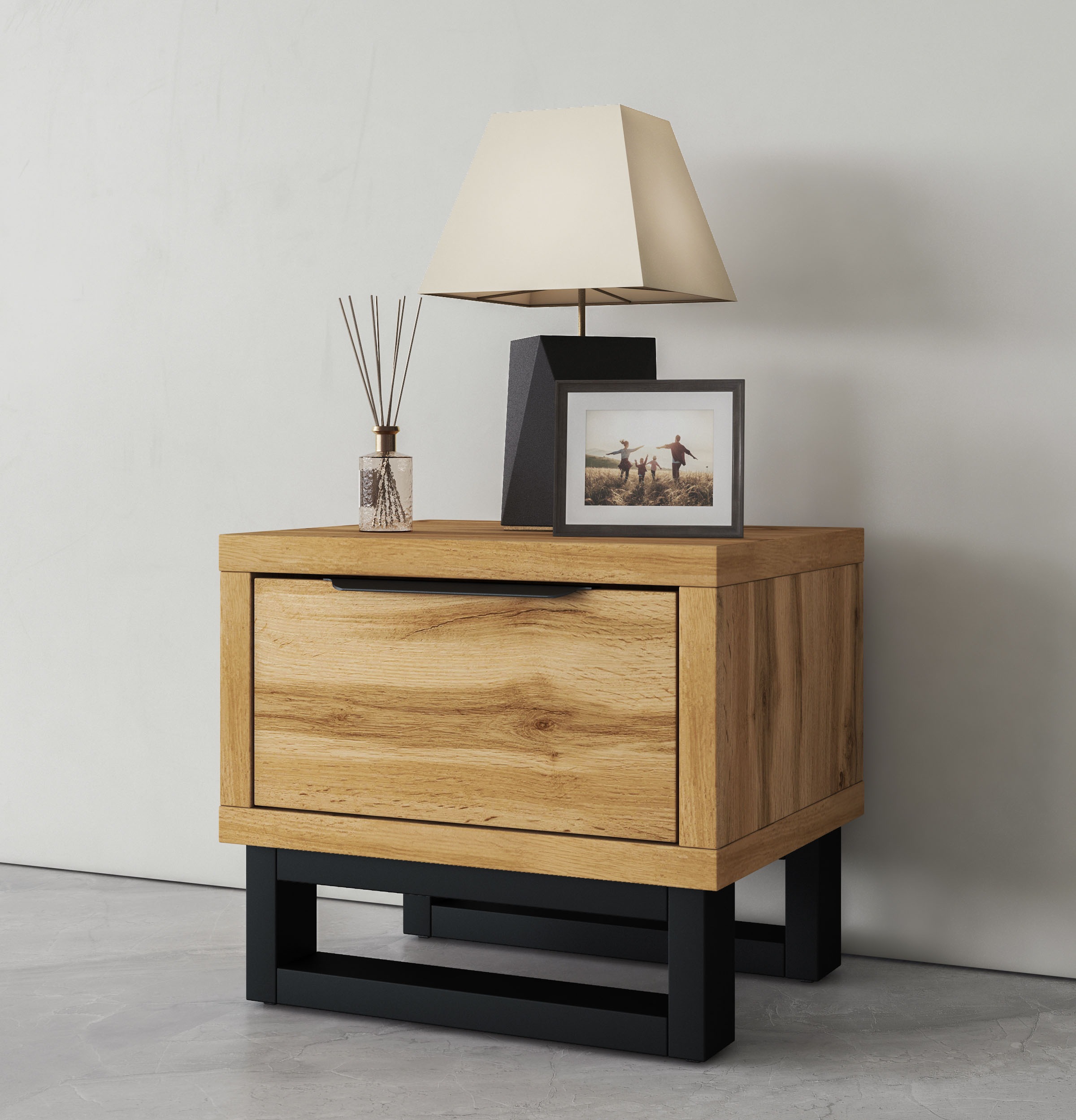 Home affaire Nachtkommode »Bronne, Breite 55 cm, Nachttisch mit 1 Schublade günstig online kaufen