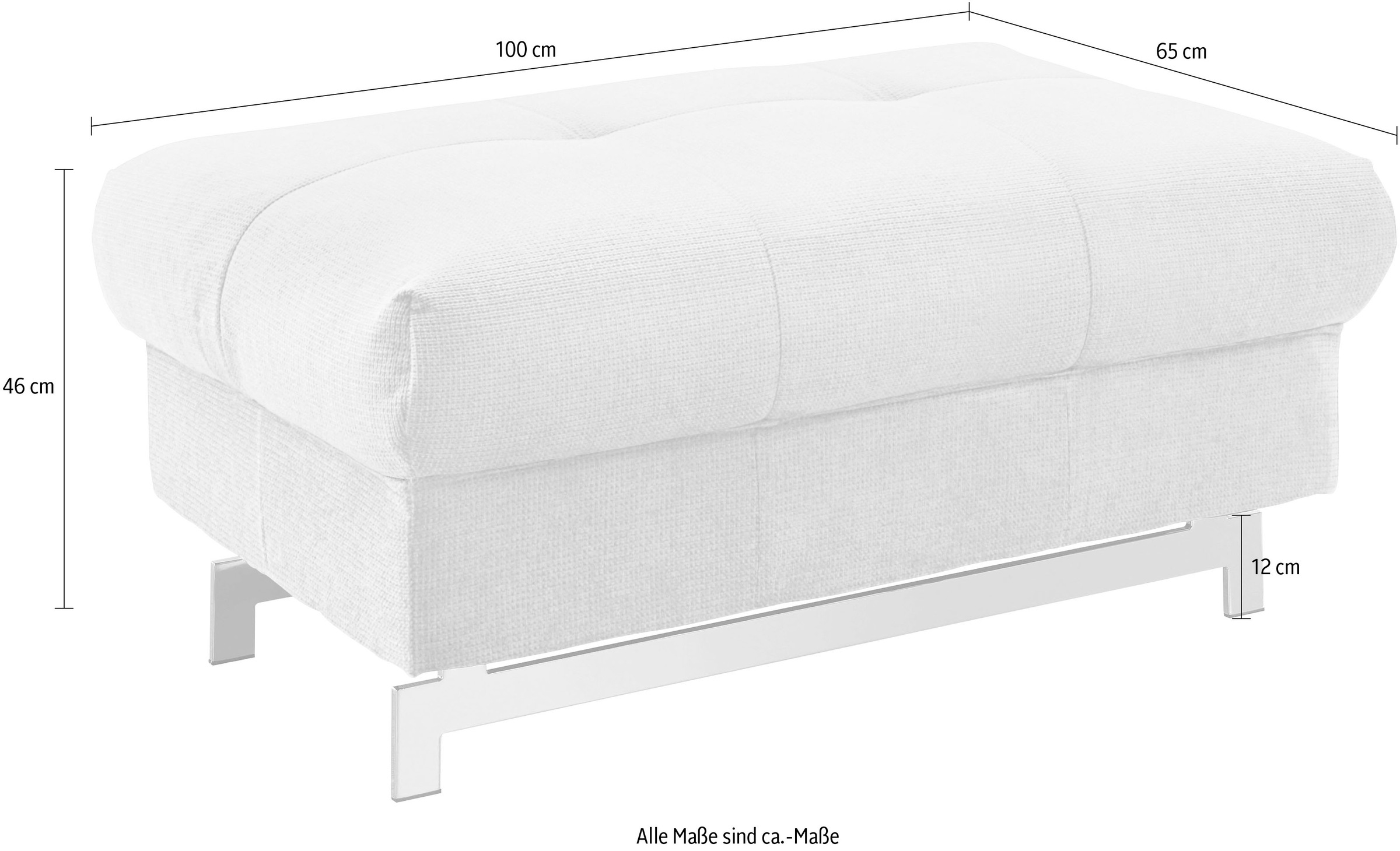 COTTA Polstergarnitur »Chef L-Form«, (Set, 2 tlg.), Set bestehend aus: Ecksofa mit Kopfteilverstellung & Hocker
