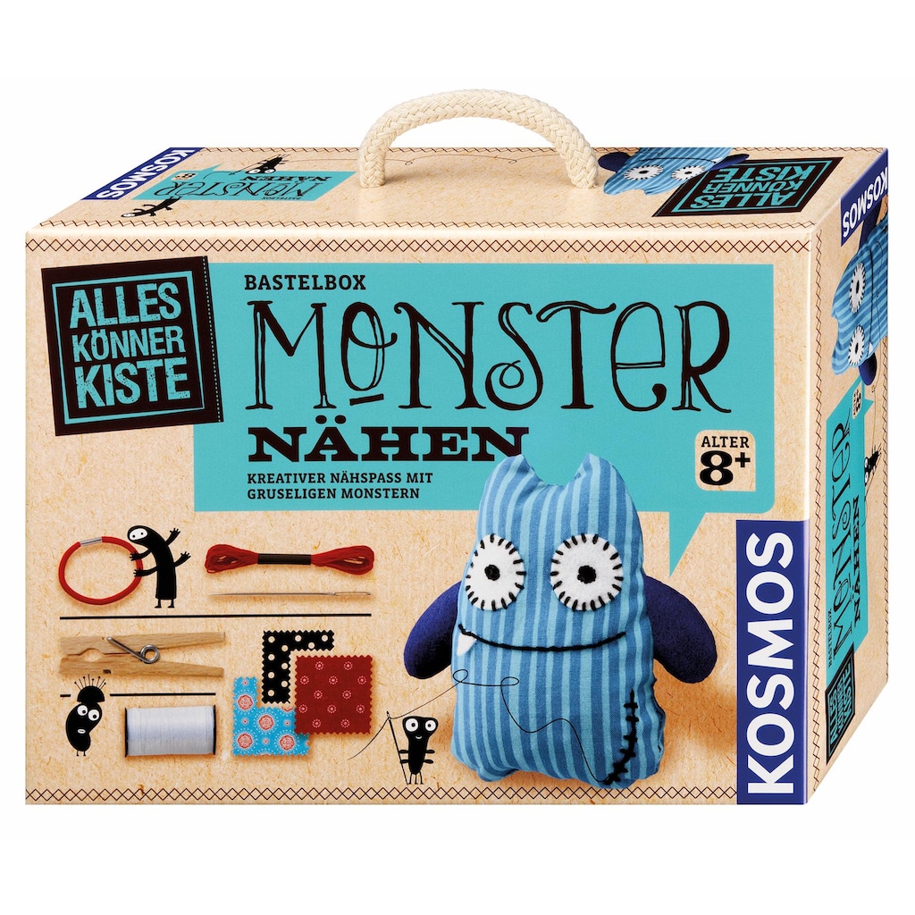 Kosmos Kreativset »AllesKönnerKiste Monster nähen«, (Set), Made in Germany