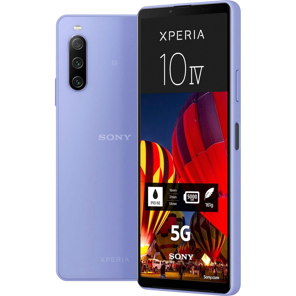 Sony Smartphone »Xperia 10 IV«, lavendel, 15,24 cm/6 Zoll, 128 GB Speicherplatz, 8 MP Kamera