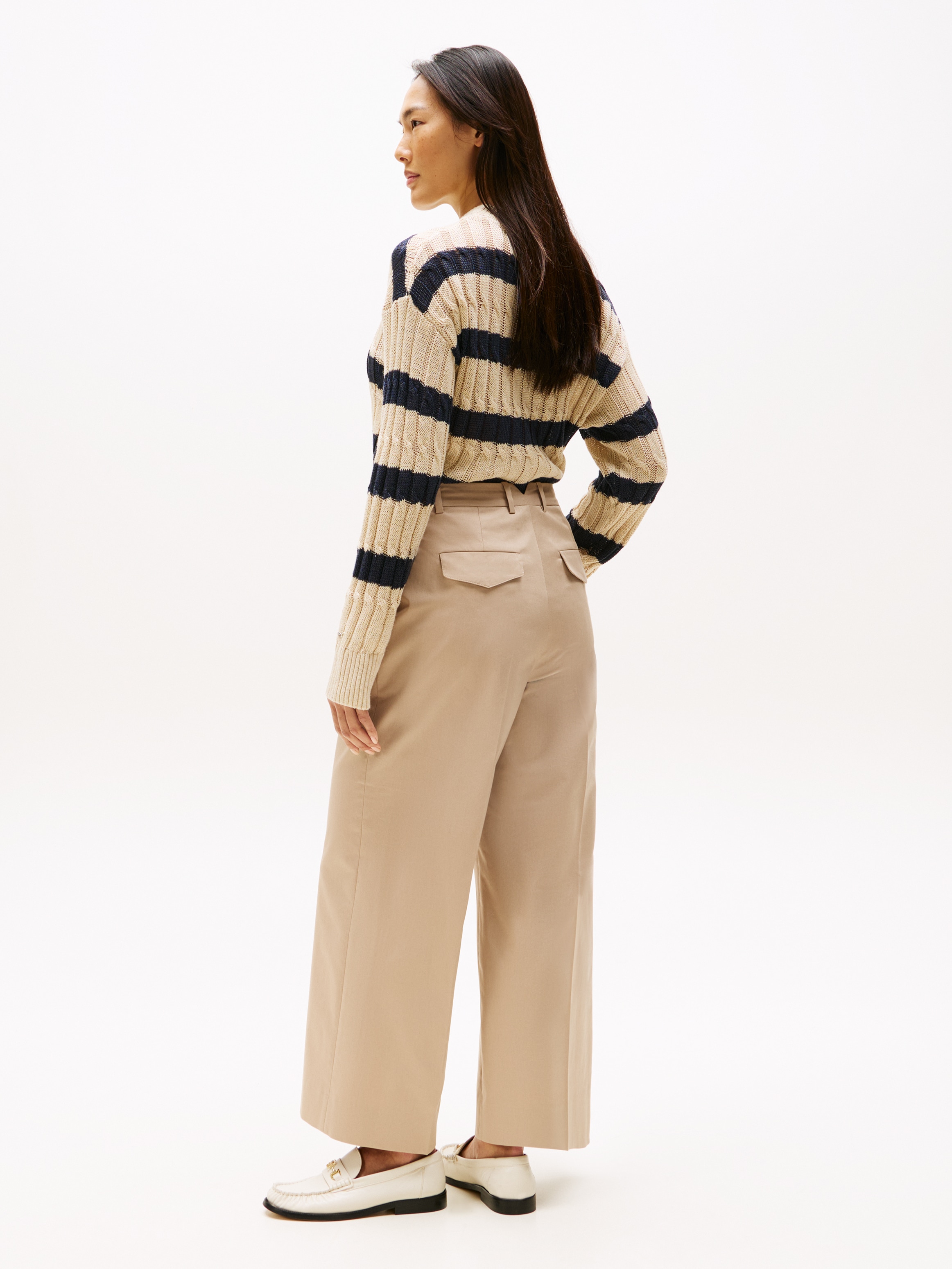 Tommy Hilfiger Chinohose »COTTON WIDE LEG ANKLE CHINO PANT«