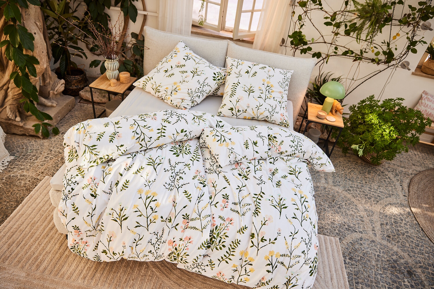 OTTO home Bettwäsche »Claara« 2 mit Blumen Design, skandinavisch, romantische Bettwäsche