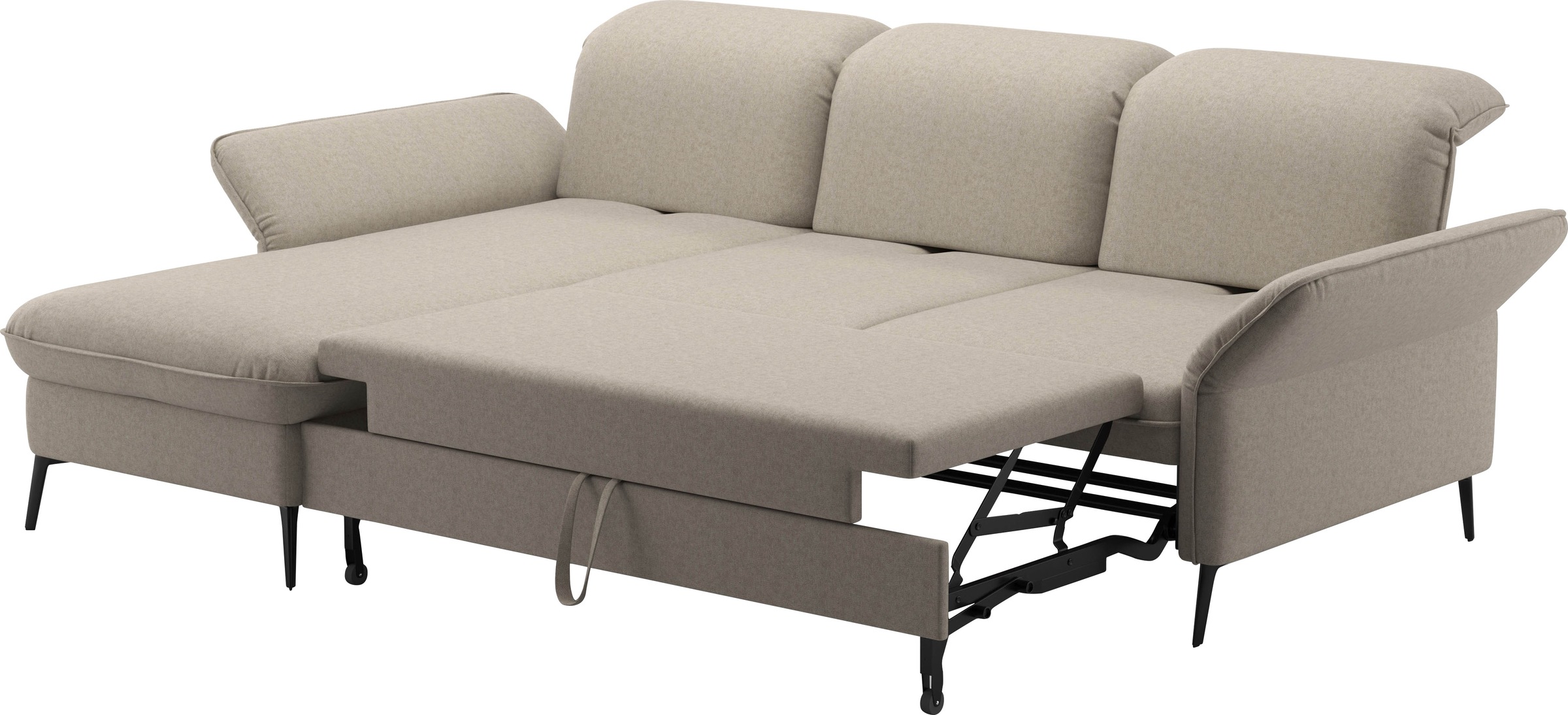 sit&more Ecksofa »Emely, inkl. Sitztiefenverstellung«, wahlweise mit Bettfunktion,Bettkasten,Kopf- & Armteilverstellung