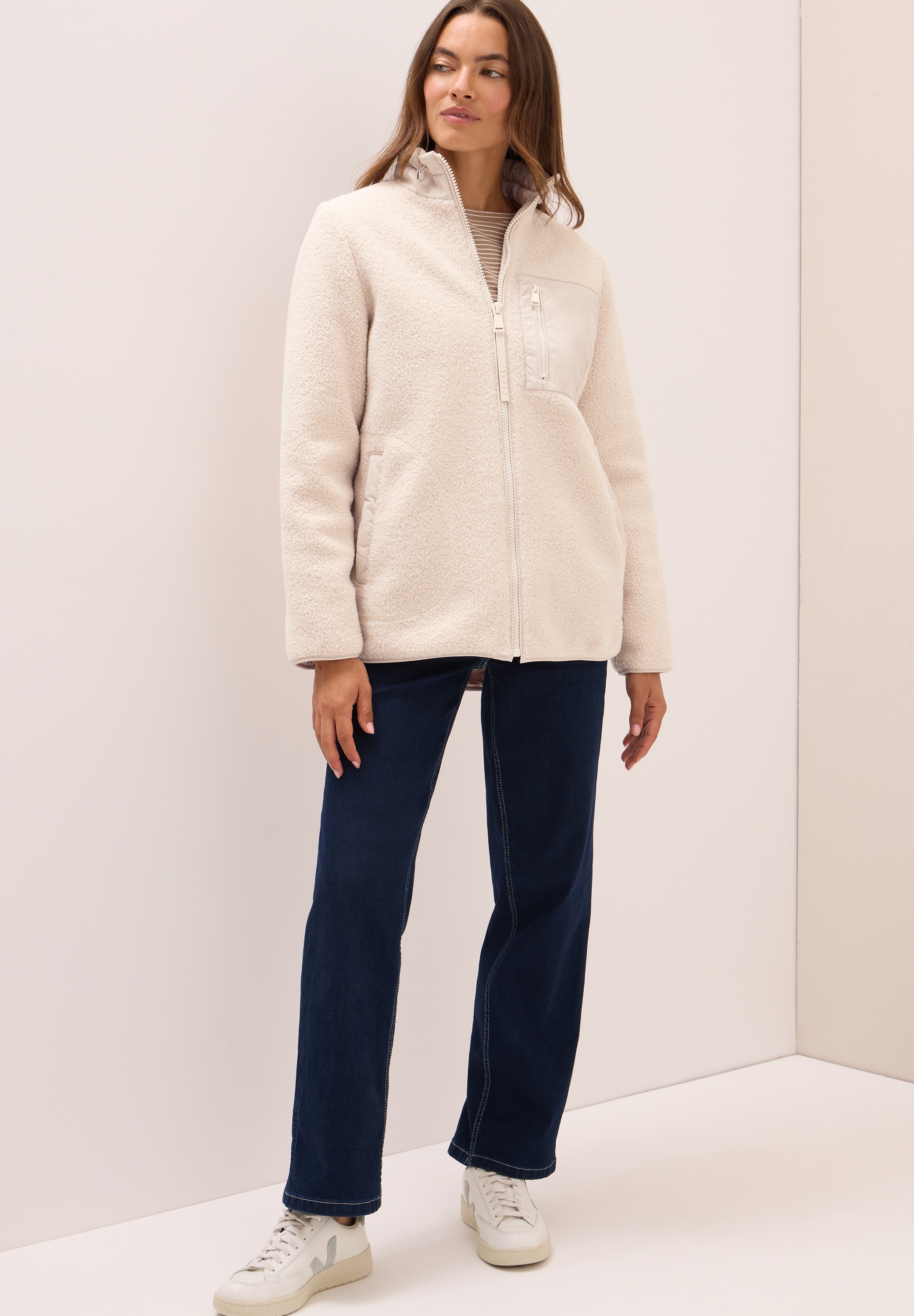 Cecil Plüschjacke, mit Softshell Details