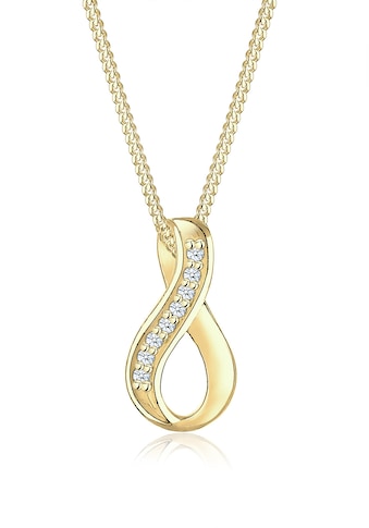 Elli DIAMONDS Collierkettchen »Infinity Love Diamant (0.04 ct) 375 Gelbgold« kaufen