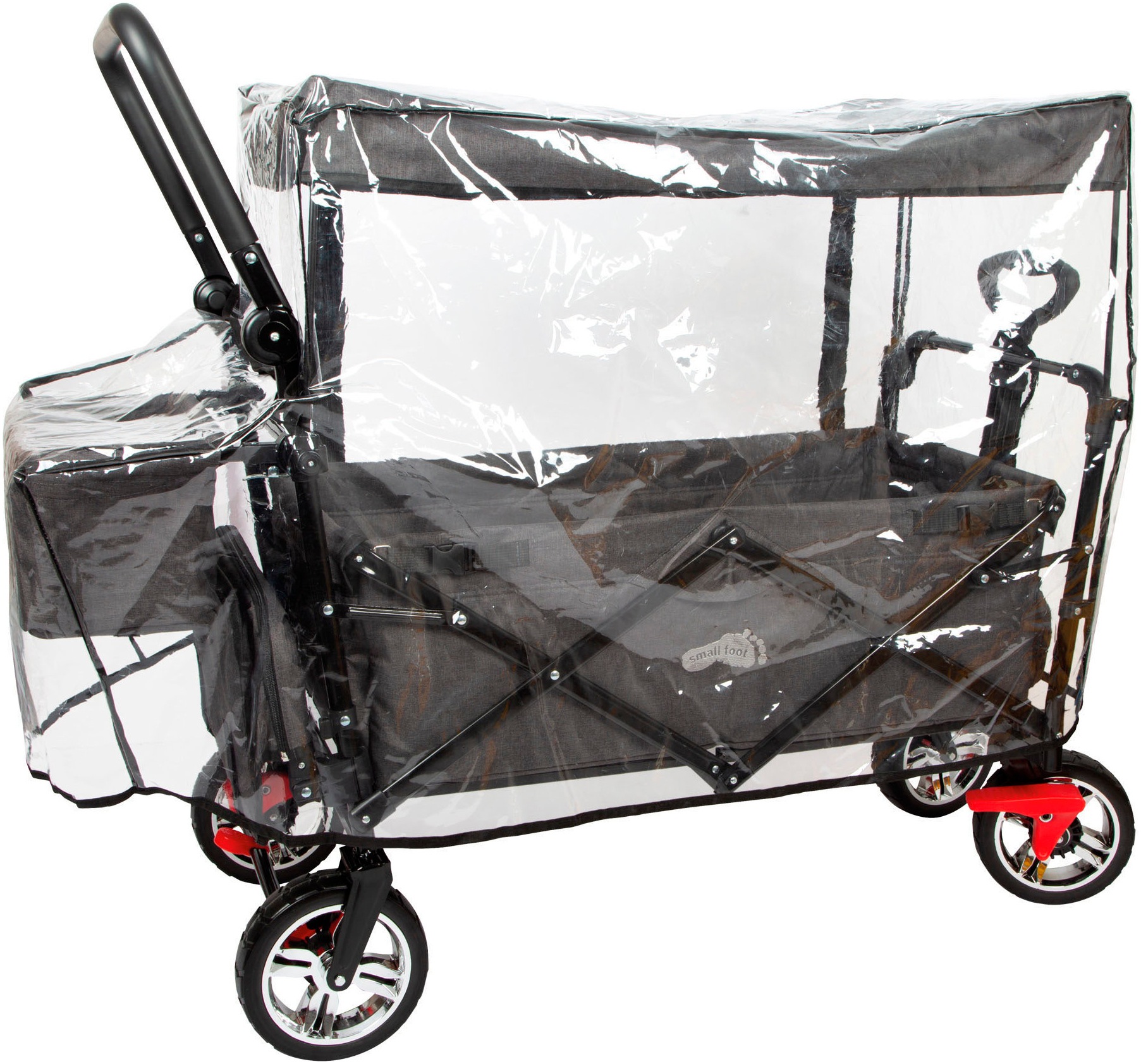 Small Foot Bollerwagen »Bollerwagen mit Dach« mit Regencover, faltbar