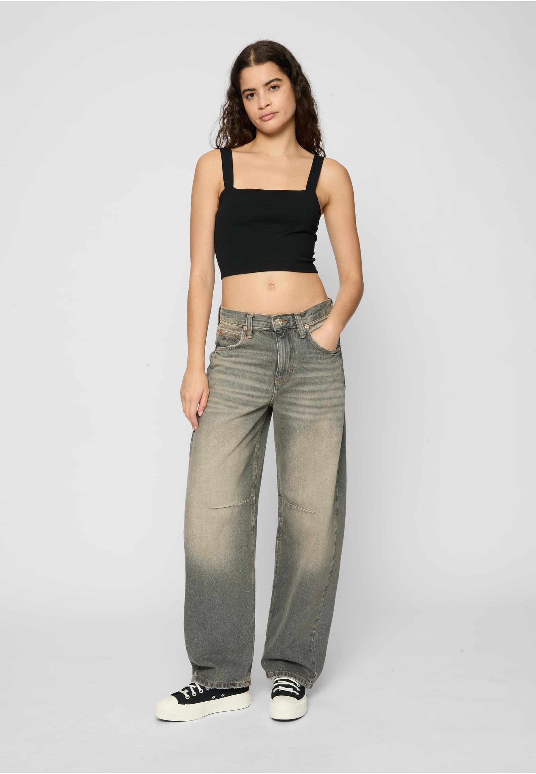 URBAN CLASSICS T-Shirt »Urban Classics Damen Ladies Cropped Top 2-Pack« 1 Stk.