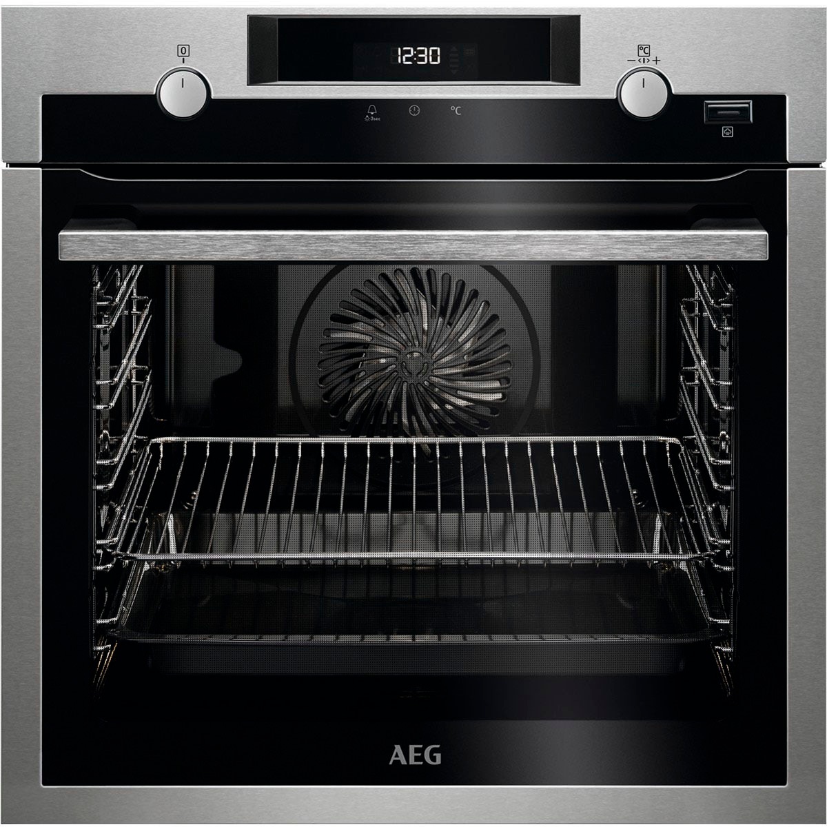 AEG Einbaubackofen »BPC55522BA«, BPE555220M, mit Backauszug, Pyrolyse-Selbstreinigung, SteamBake - Feuchtigkeitszugabe