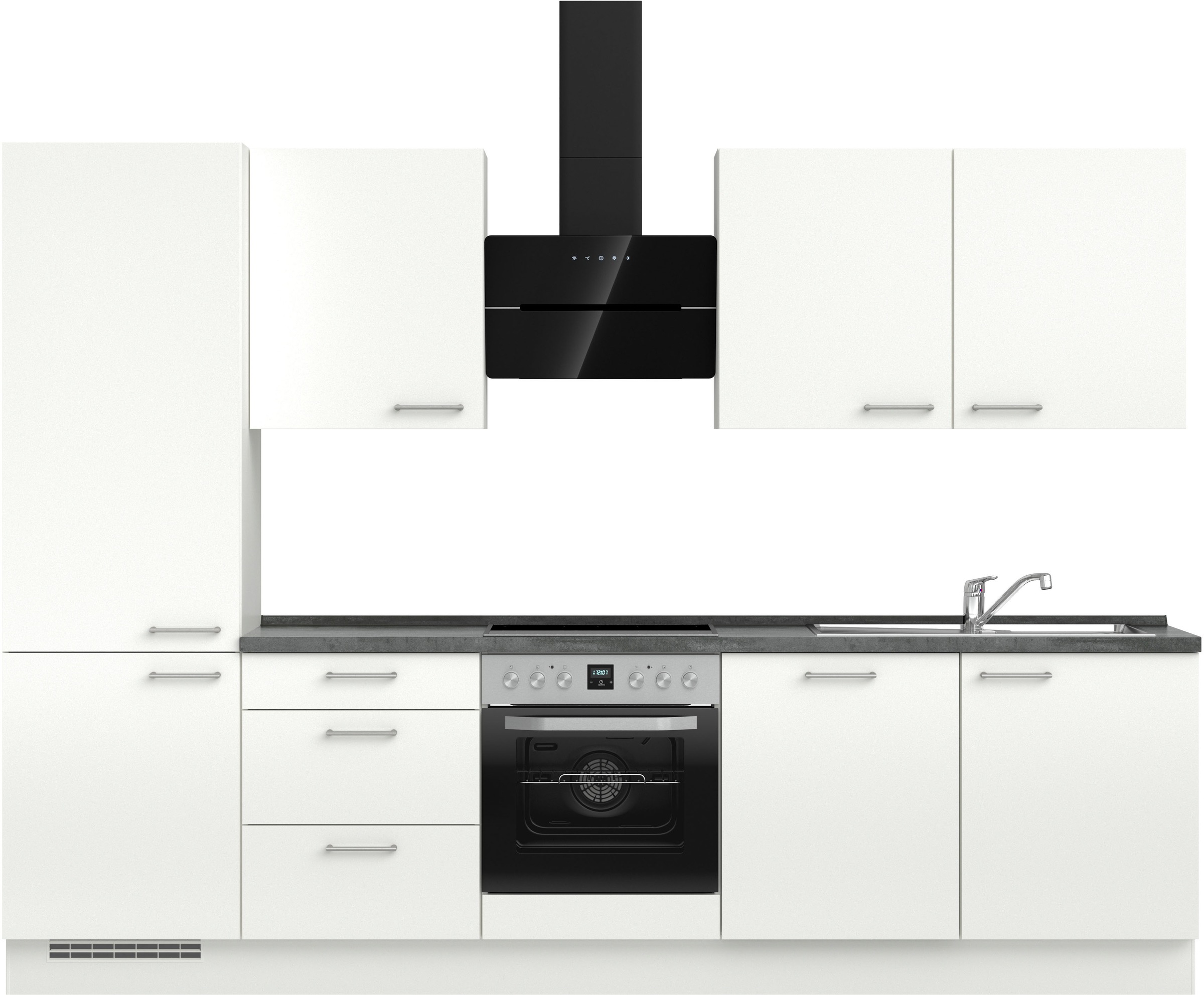 nobilia® Küchenzeile »"Laser II", Ausrichtung wählbar, Breite 300 cm« vormo günstig online kaufen