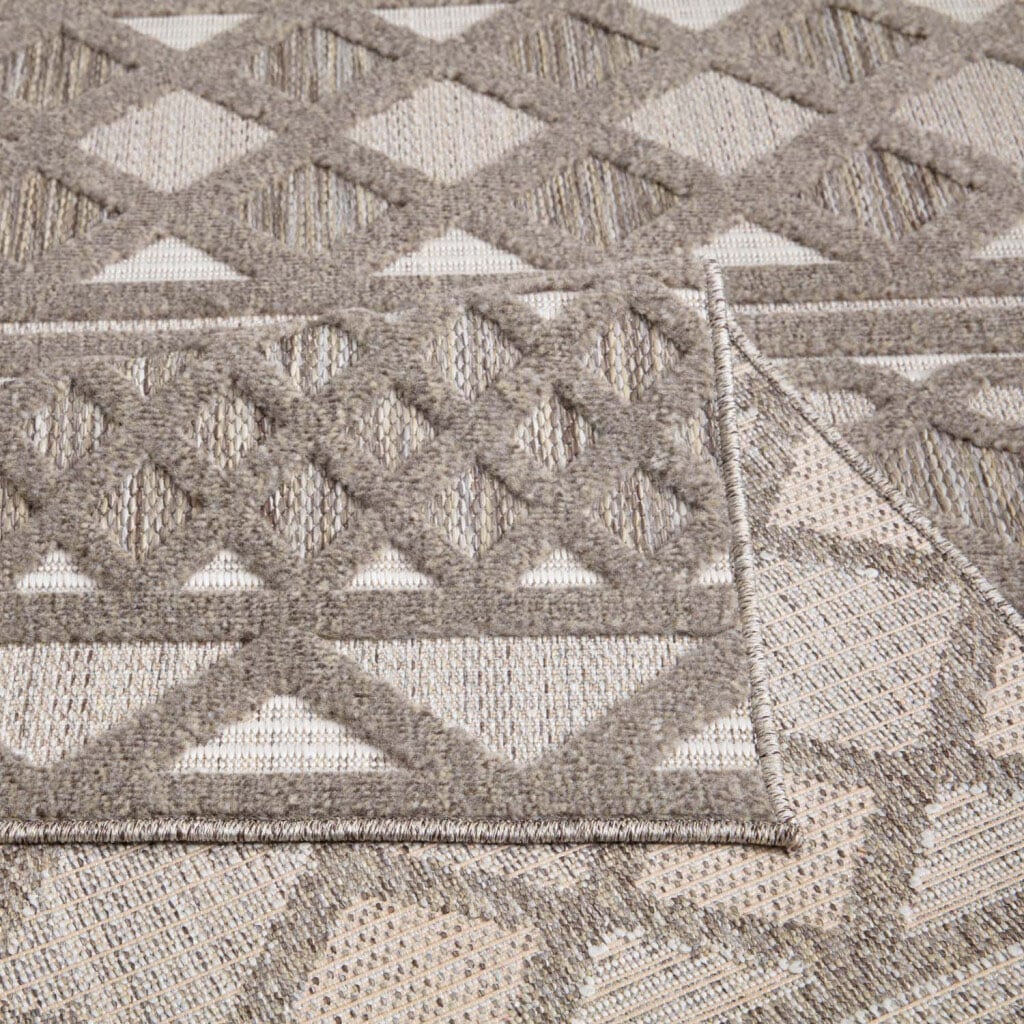 Carpet City Teppich »In-& Outdoorteppich Santorini 435, 3D-Effekt, Boho-Look«, rechteckig, 5 mm Höhe, Wetterfest & UV-beständig für Terrasse, Balkon, Küche, Flur