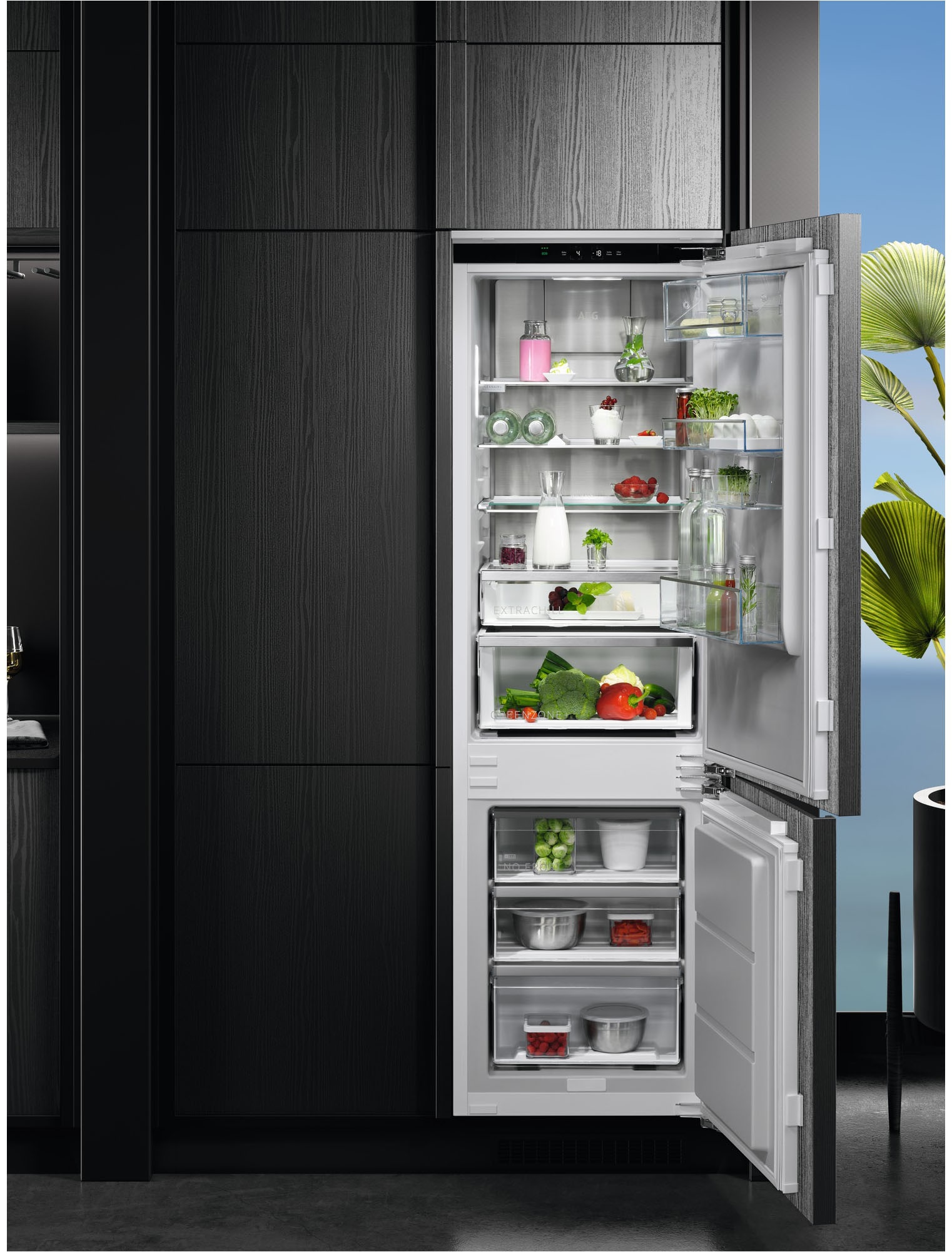 AEG Einbaukühlgefrierkombination Serie 8000 »TSC8M18WCC« 177 cm hoch 55,7 cm breit 360°Cooling-optimale Luftfeuchtigkeit & Zirkulation, NoFrost, Festtür