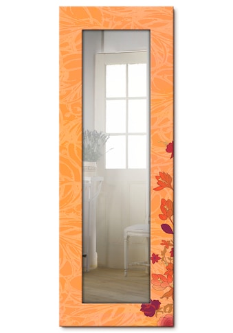 Artland Wandspiegel »Blumen orange«, gerahmter Ganzkörperspiegel mit Motivrahmen,... kaufen