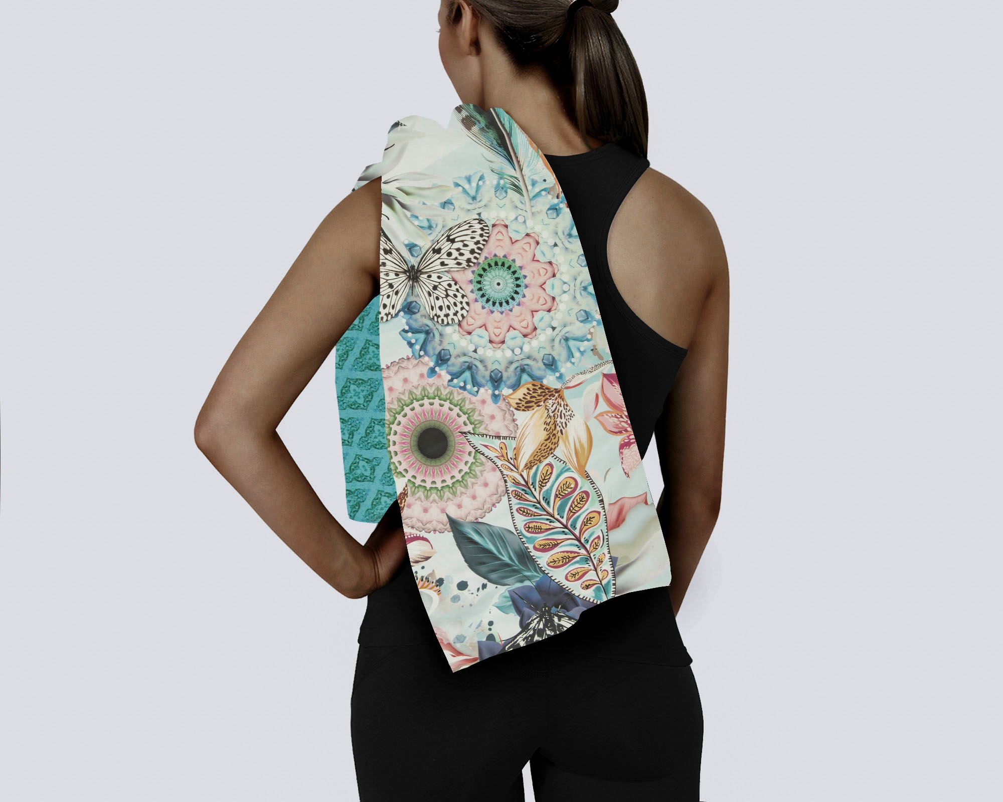 hip Sporthandtuch »Maximilian«, (1 St., Handtuch 50 x 100 cm), Mandala