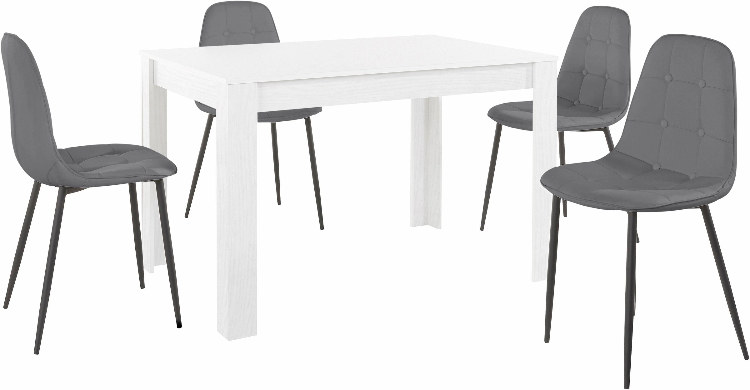 INOSIGN Essgruppe Set, 5 Stk. tlg. mit Esstisch 120 cm breit günstig online kaufen