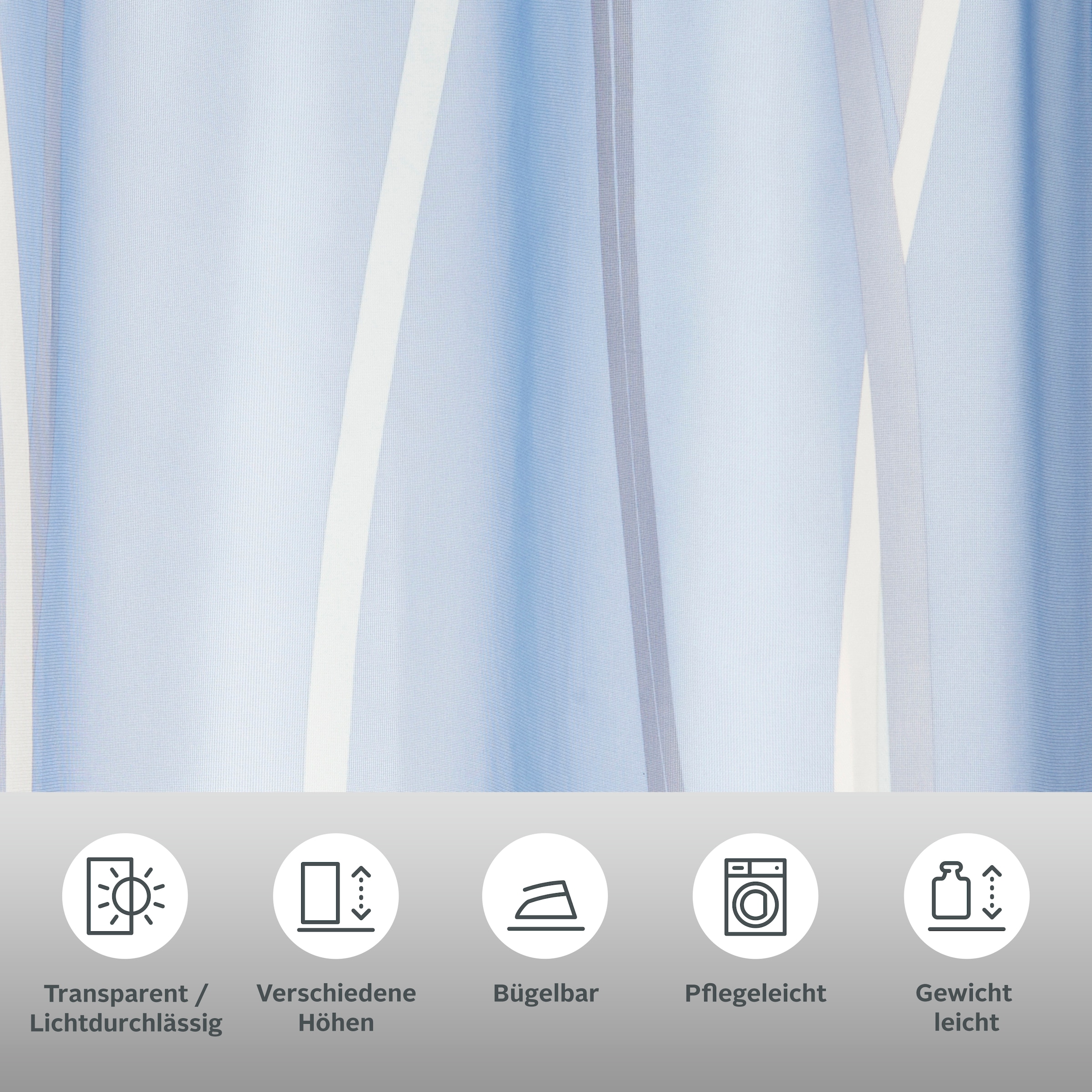 OTTO home Gardine »Dimona« Ösen 2 Stk. tlg. 2er-Set, transparent, Voile, Polyester
