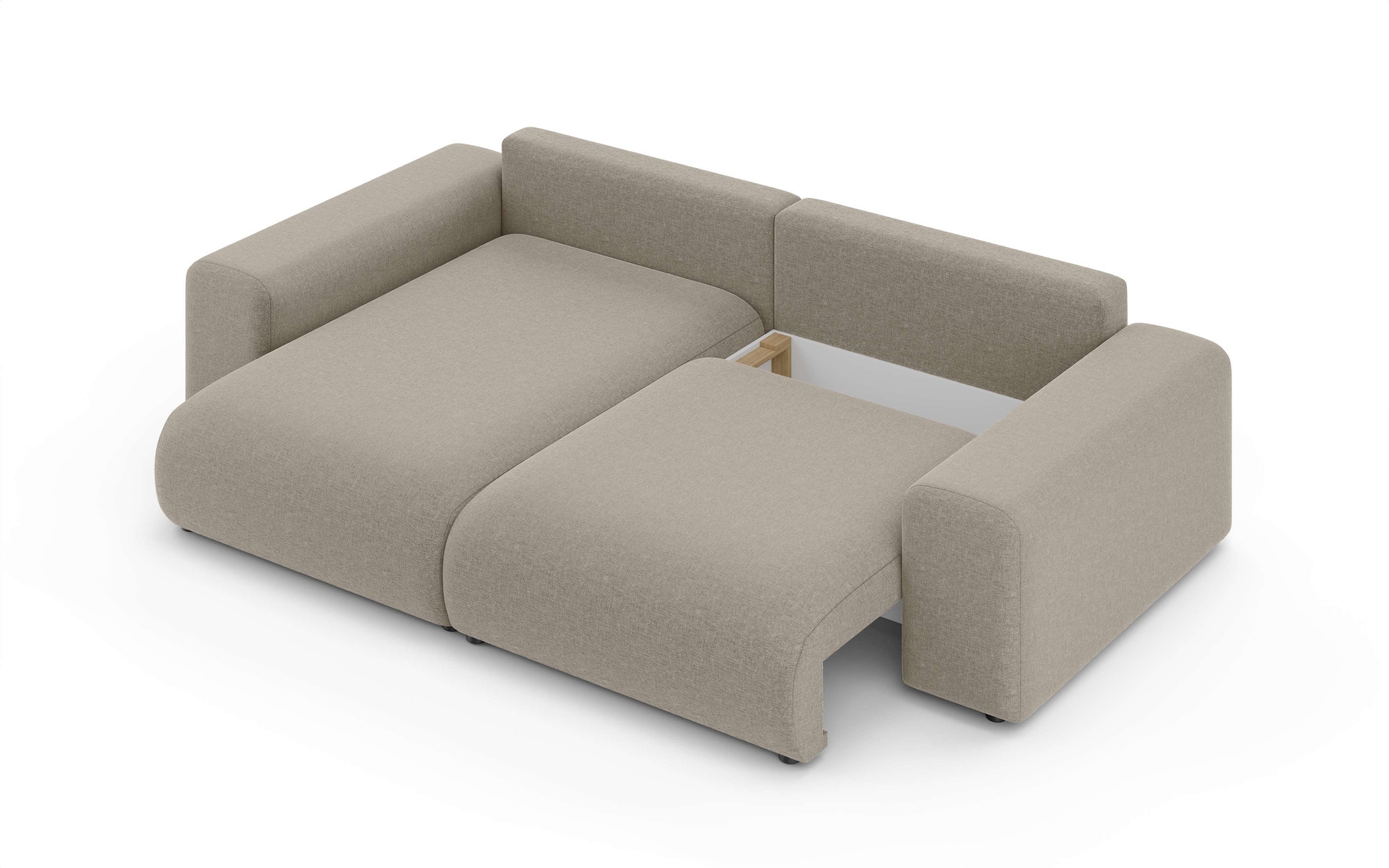 Home affaire Ecksofa »LAKESIDE mit Bettfunktion und Bettkasten, B/T/H 257/166/84 cm«, L-Form, Recamiere beidseitig montierbar, Wellenunterfederung