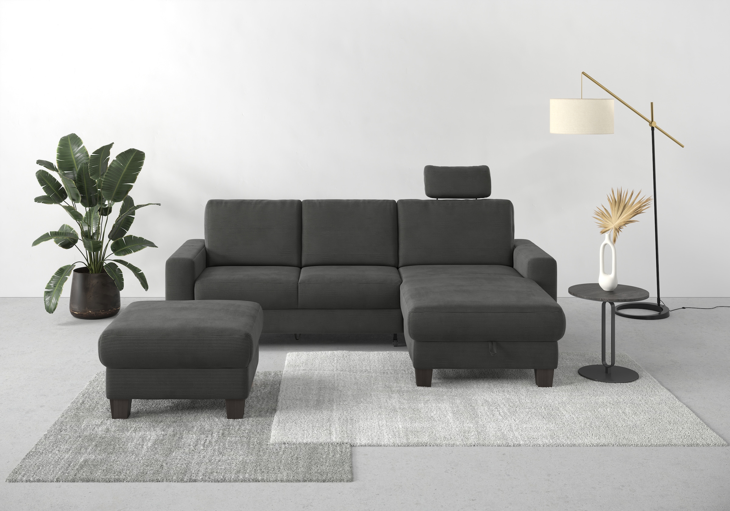 Home affaire Ecksofa »Summer L-Form«, mit Recamiere, mit oder ohne Bettfunk günstig online kaufen