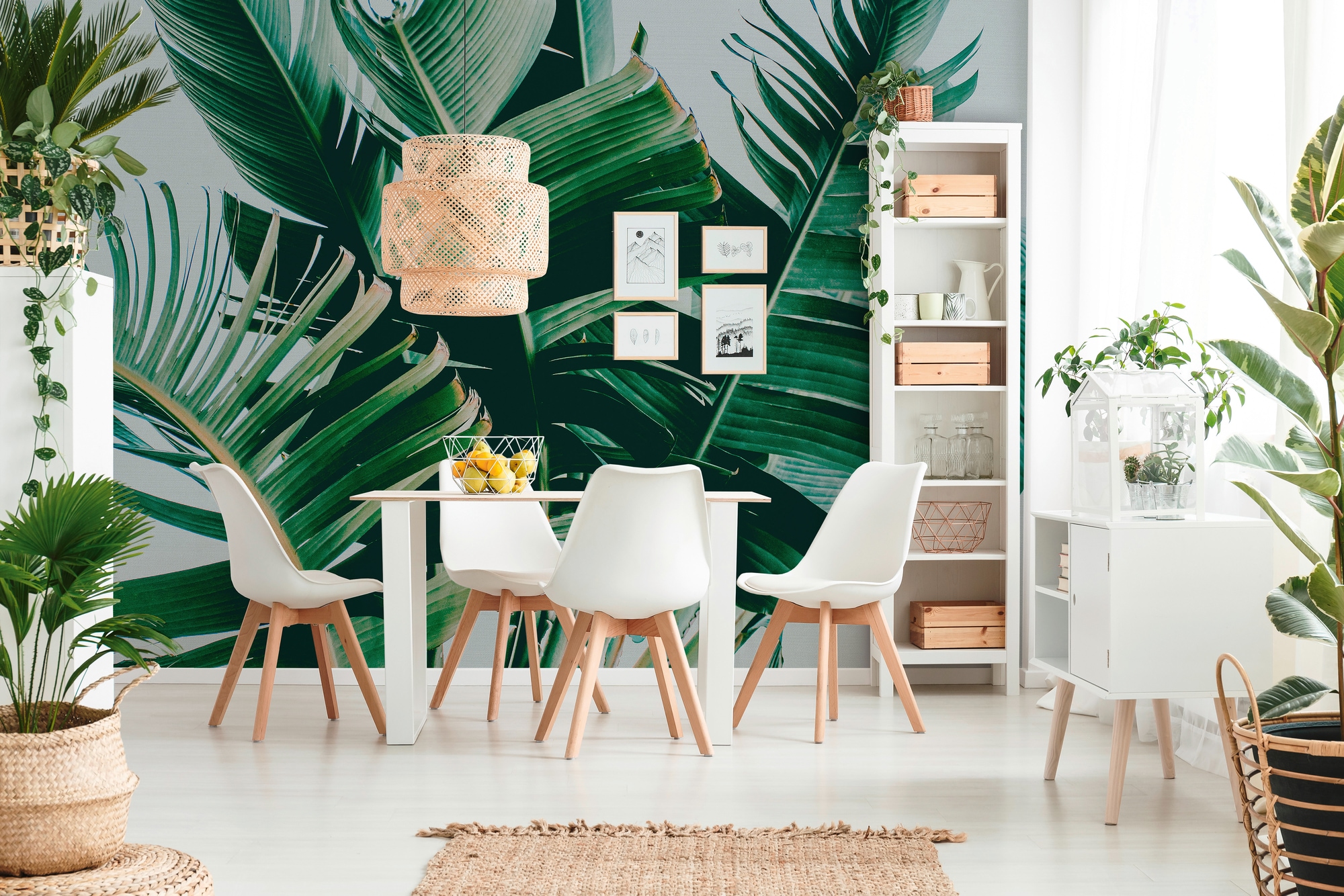 A.S. Création Vliestapete »Tropenfototapete Bananenblätter Grün Weiß« matt günstig online kaufen
