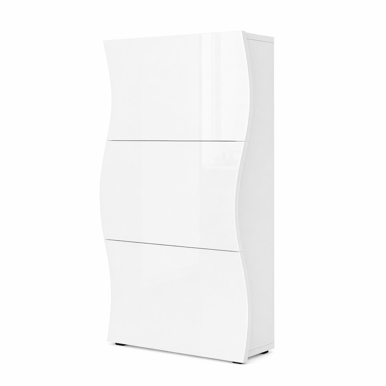 OTTO home Schuhschrank »Luxor 3, Schuhklapper, Schuhkommode, Höhe 121 cm« UV-lackiert, Hochglanz, grifflos, 3-Klappen