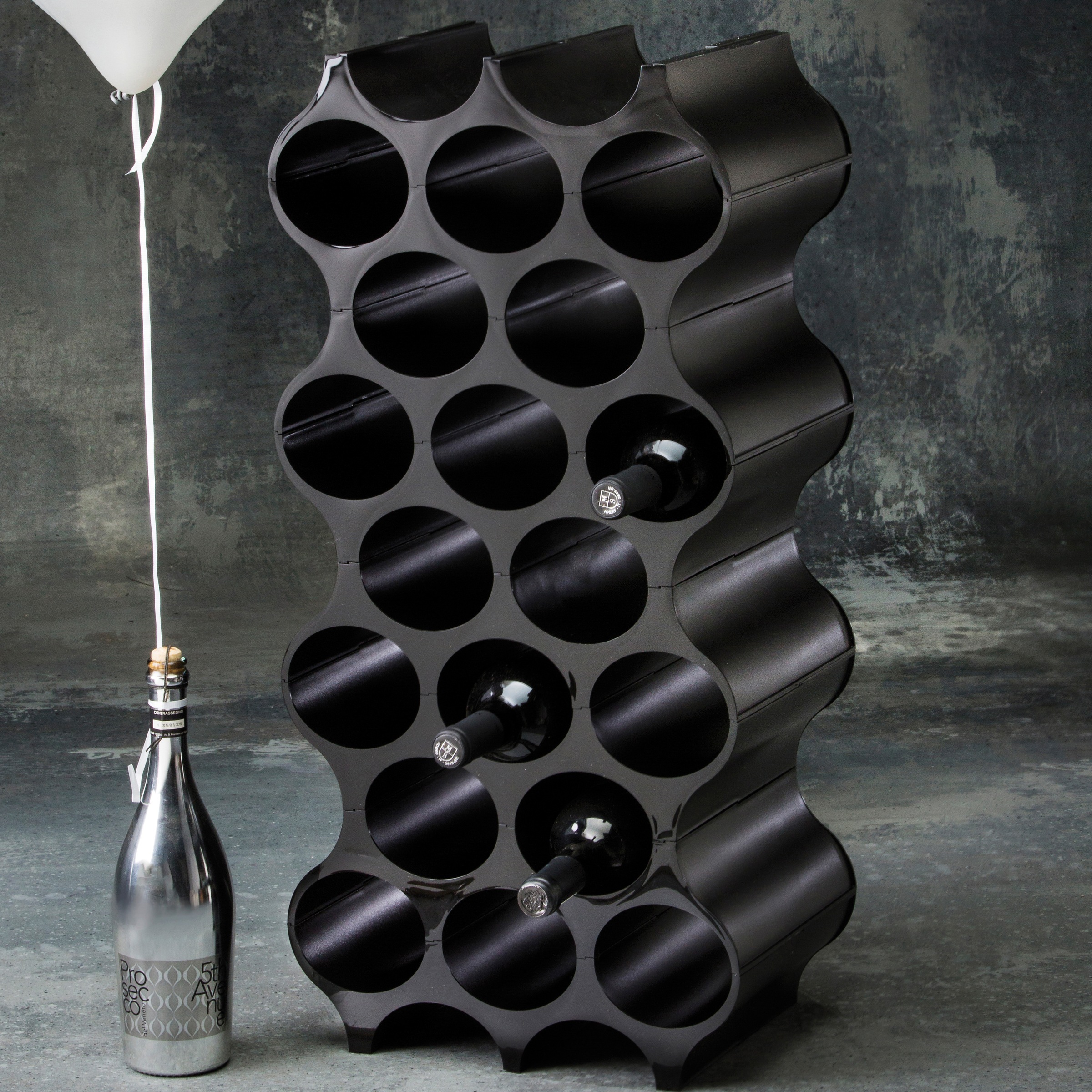 KOZIOL Weinflaschenhalter »SET-UP«, 100% recycelbar, für 10 Flaschen