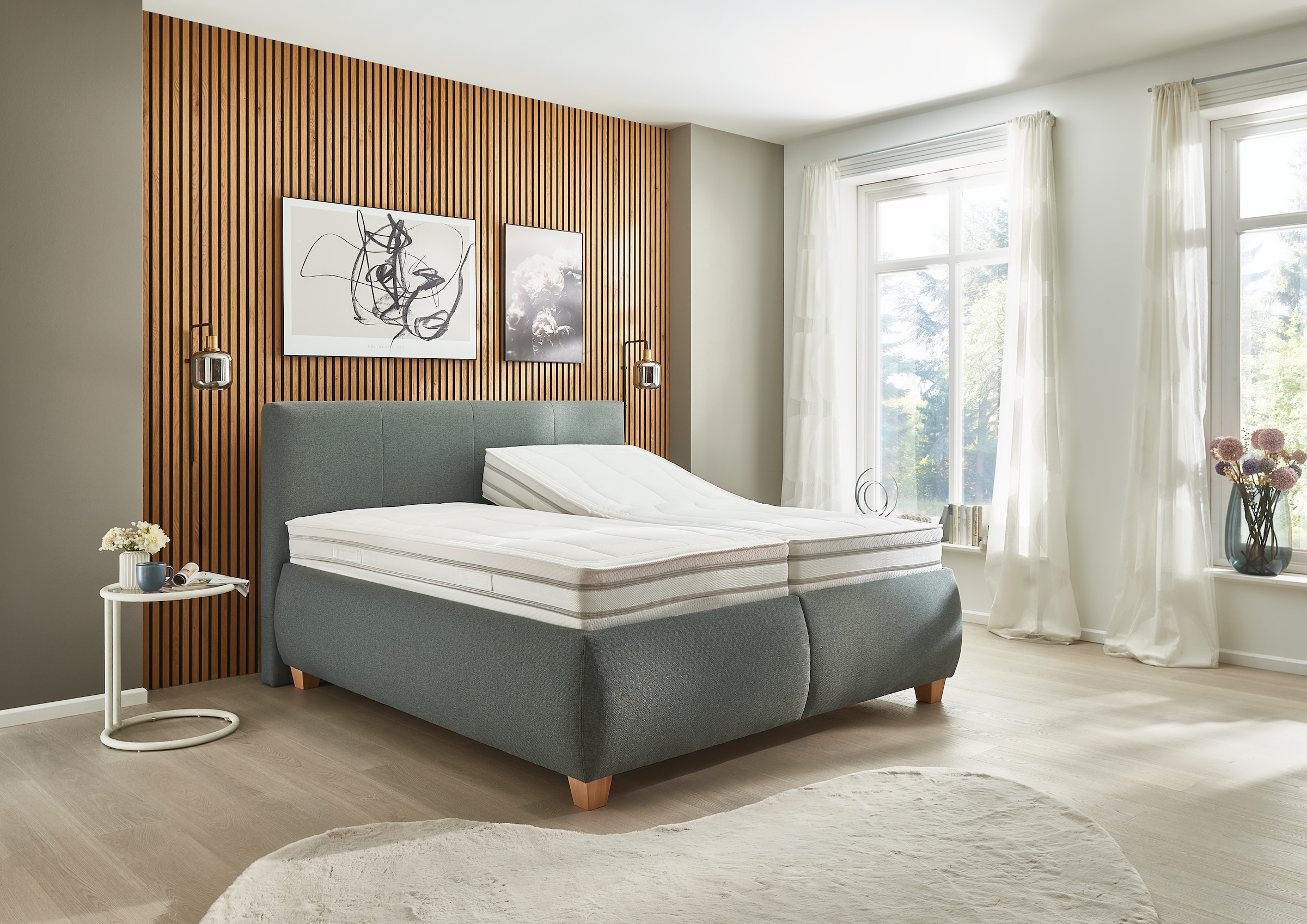 Die PlanBar Polsterbett »OC-ON20004« inkl. Matratzen u. Lattenrahmen, belastbar bis 200 Kg, 160/180x200cm