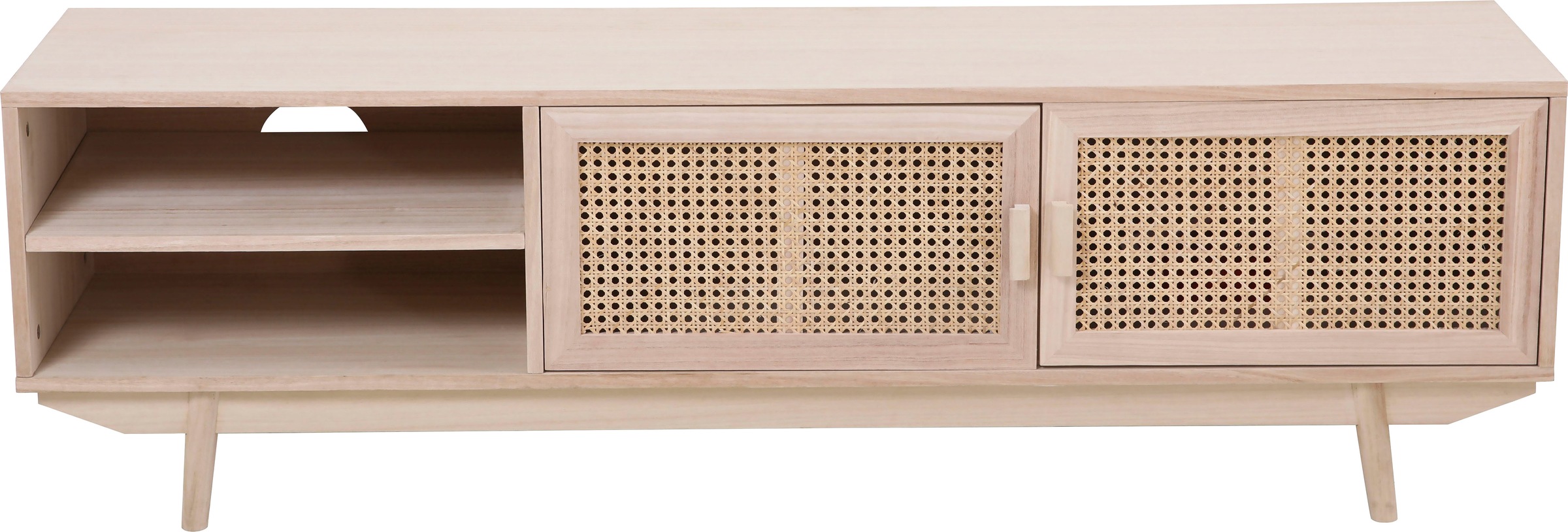 SalesFever Lowboard »Vejle Chic & Stylisch: Das Lowboard«, Edle Rattan-Komm günstig online kaufen