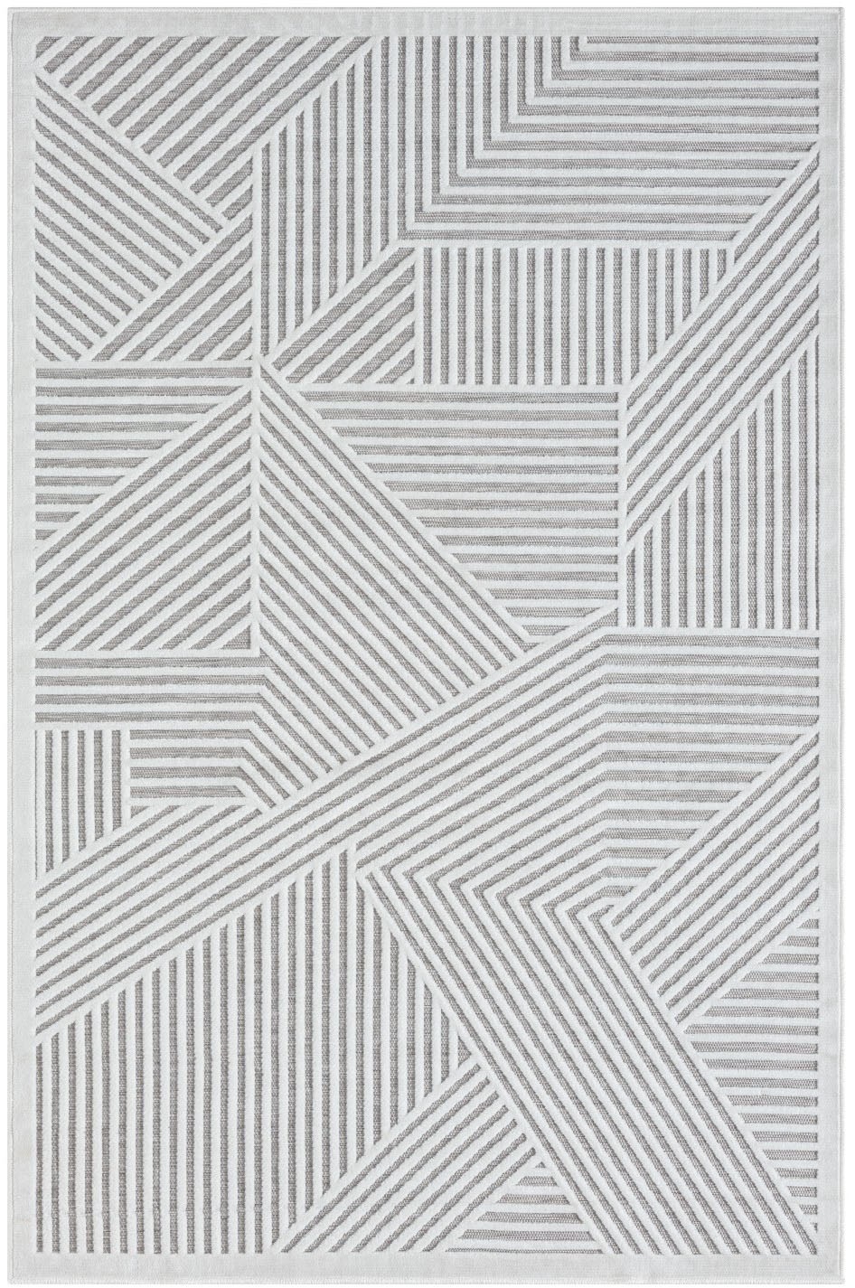 Myflair Möbel & Accessoires Teppich »Vill Lagerräumung«, rechteckig, 8 mm Höhe, modernes Design, Hoch-Tief Effekt, Outdoor geeignet, Balkon, Terrasse