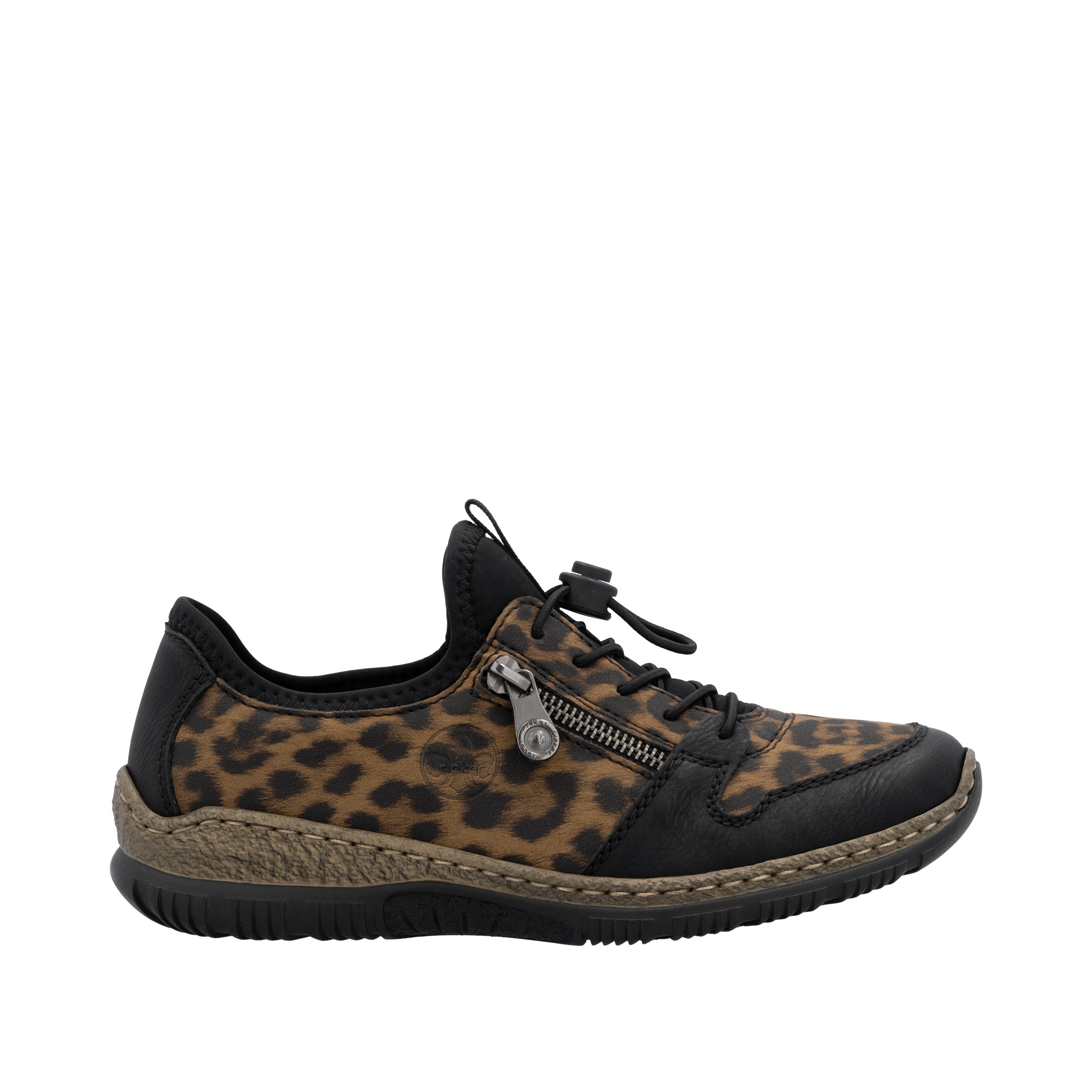 Rieker Slip-On Sneaker, Schlupfschuh, Leo-Sneaker, Freizeitschuh mit MemoSoft-Innensohle