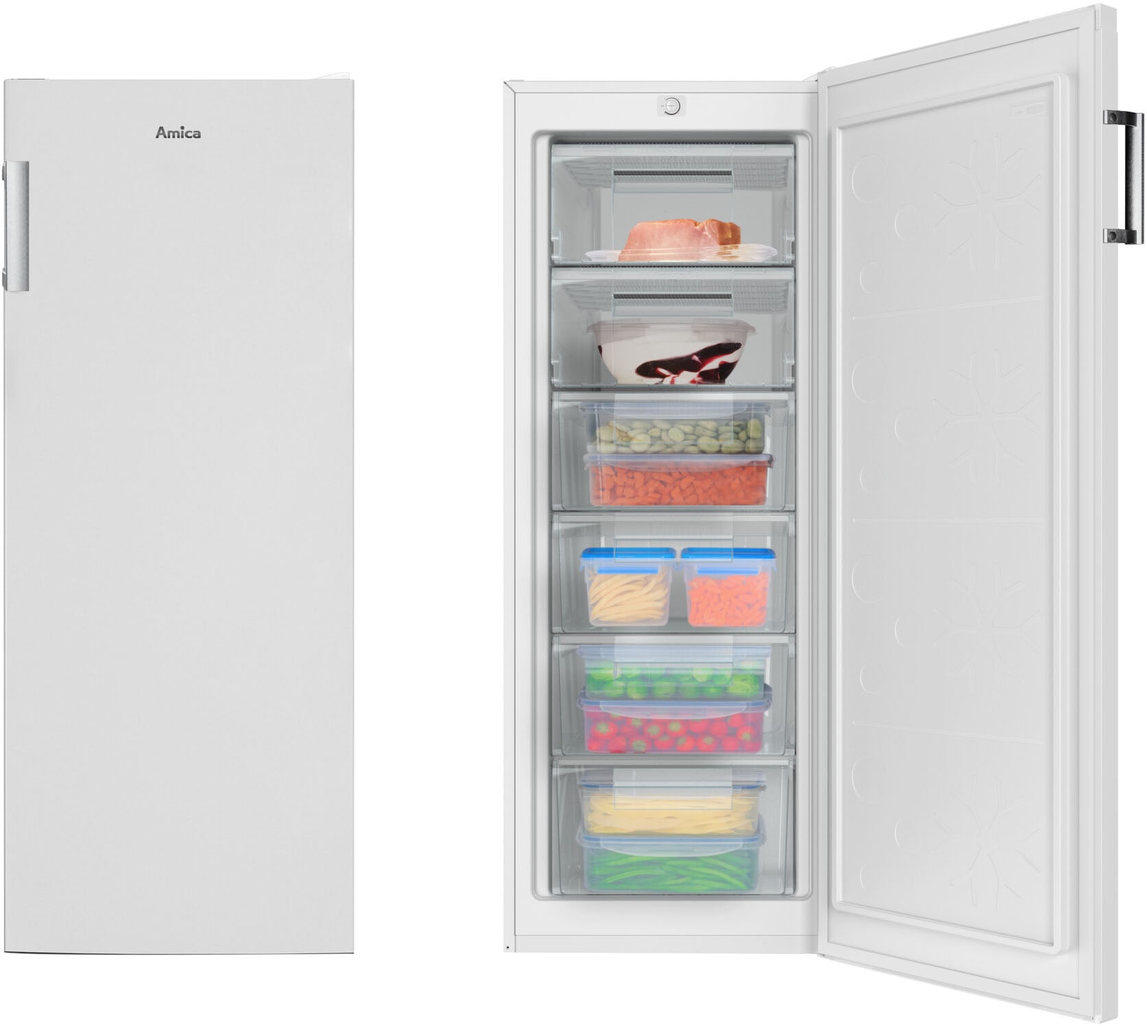 Amica Gefrierschrank »GS 324 190 W«, 144 cm hoch, 54 cm breit