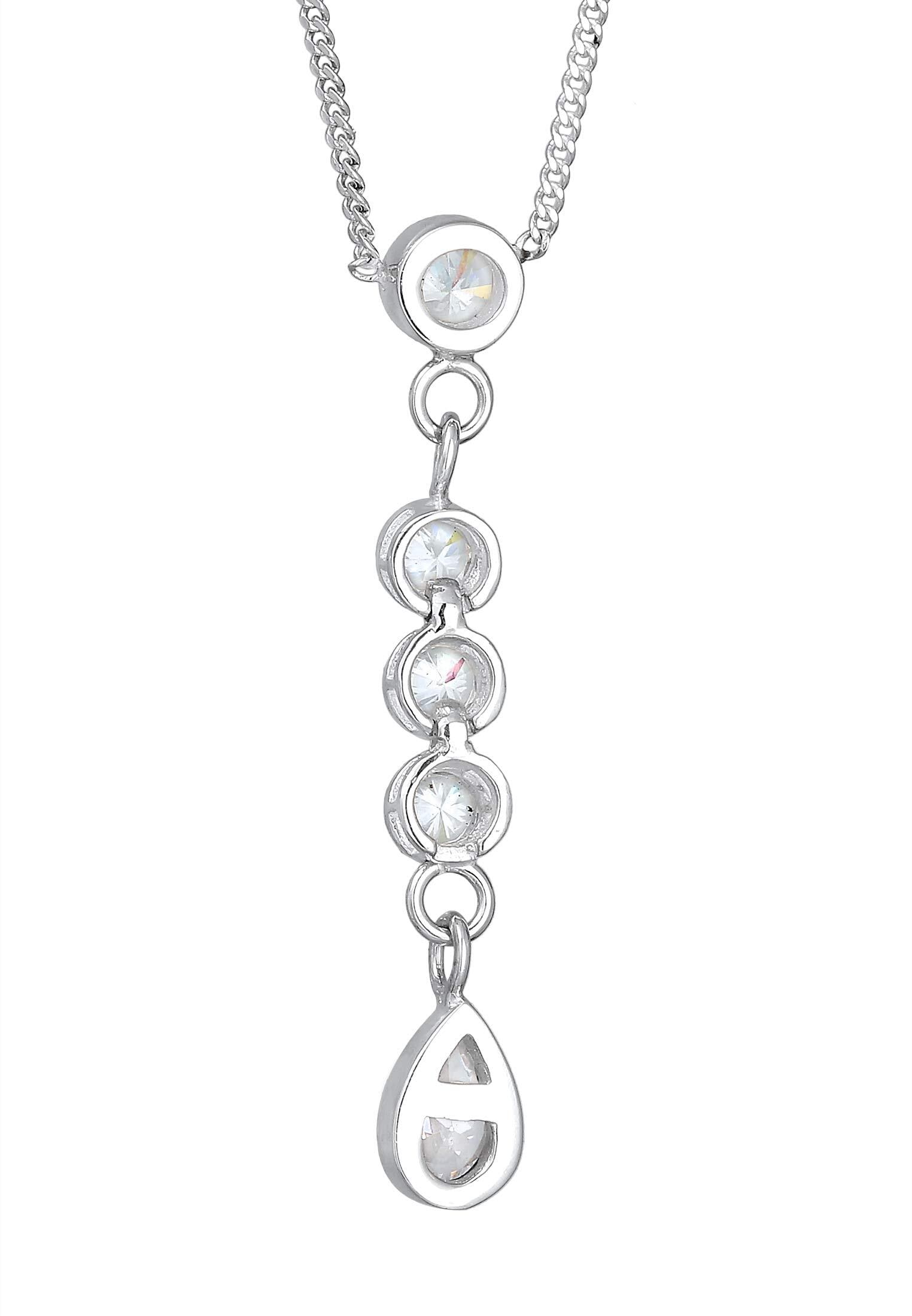 Elli Schmuckset »Paar Stecker und Anhänger mit Zirkonia in schwarz« ()