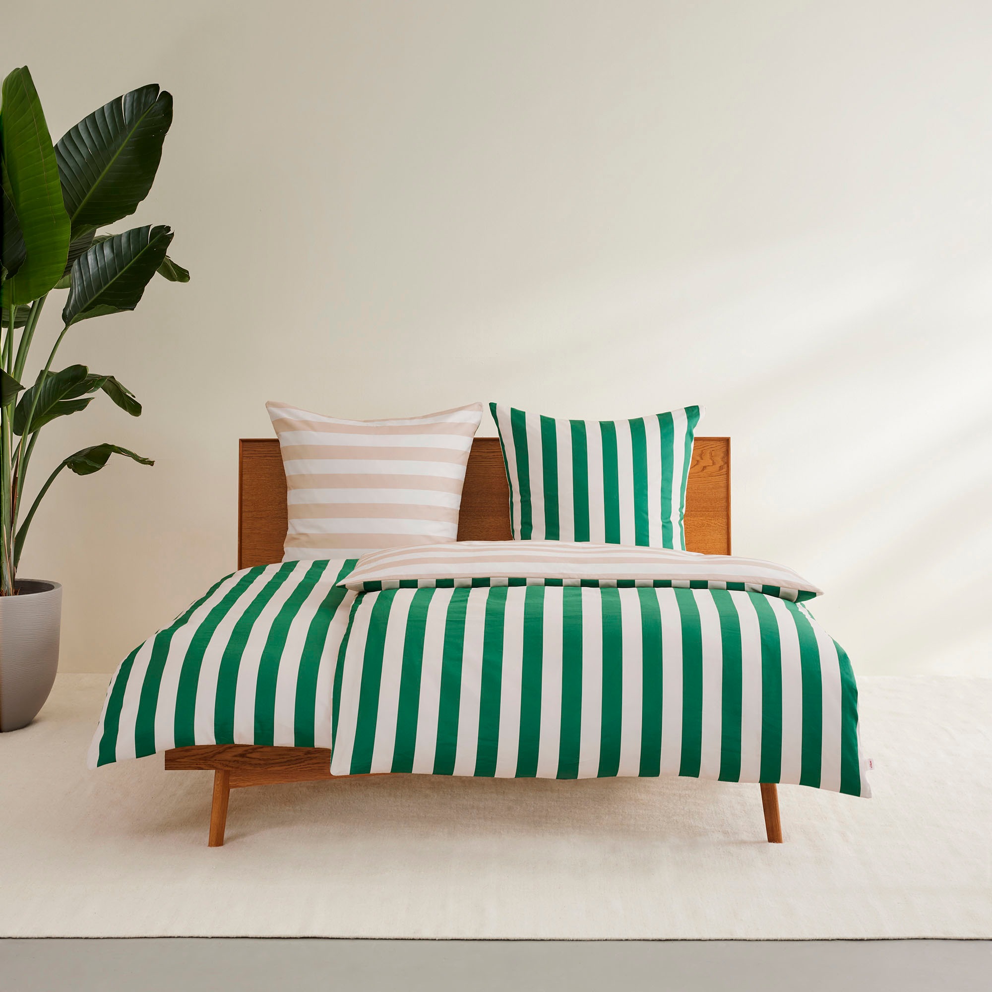 s.Oliver Bettwäsche »Satinbettwäsche s.Oliver« 2 Stk. tlg. im Streifen-Desi günstig online kaufen