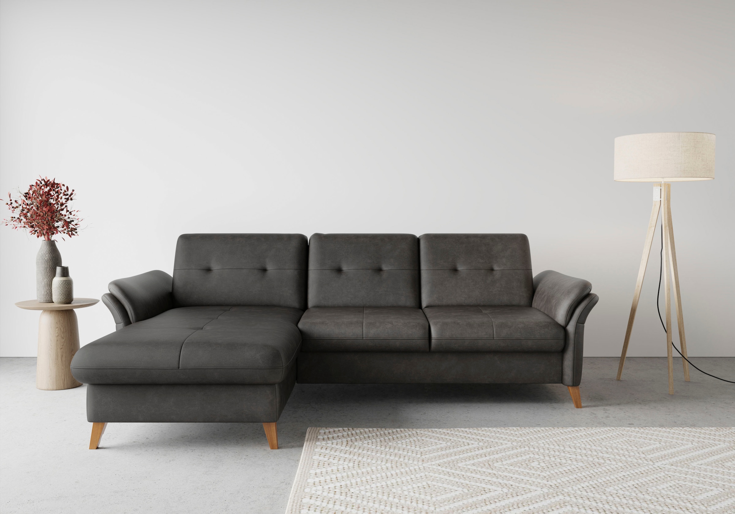 sit&more Ecksofa »Göteborg«, Sitztiefenverstellung und Federkern, wahlweise günstig online kaufen