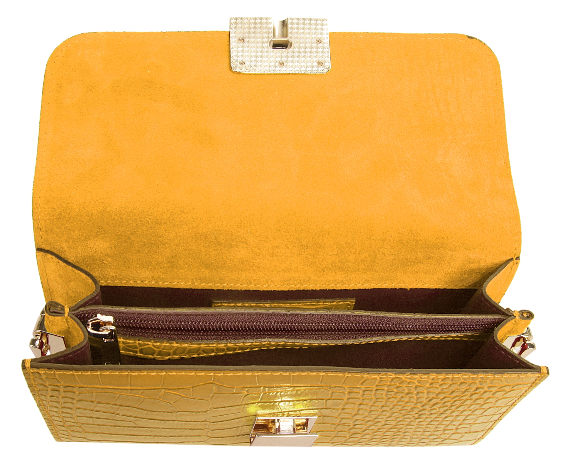 Cluty Abendtasche, echt Leder, Made in Italy