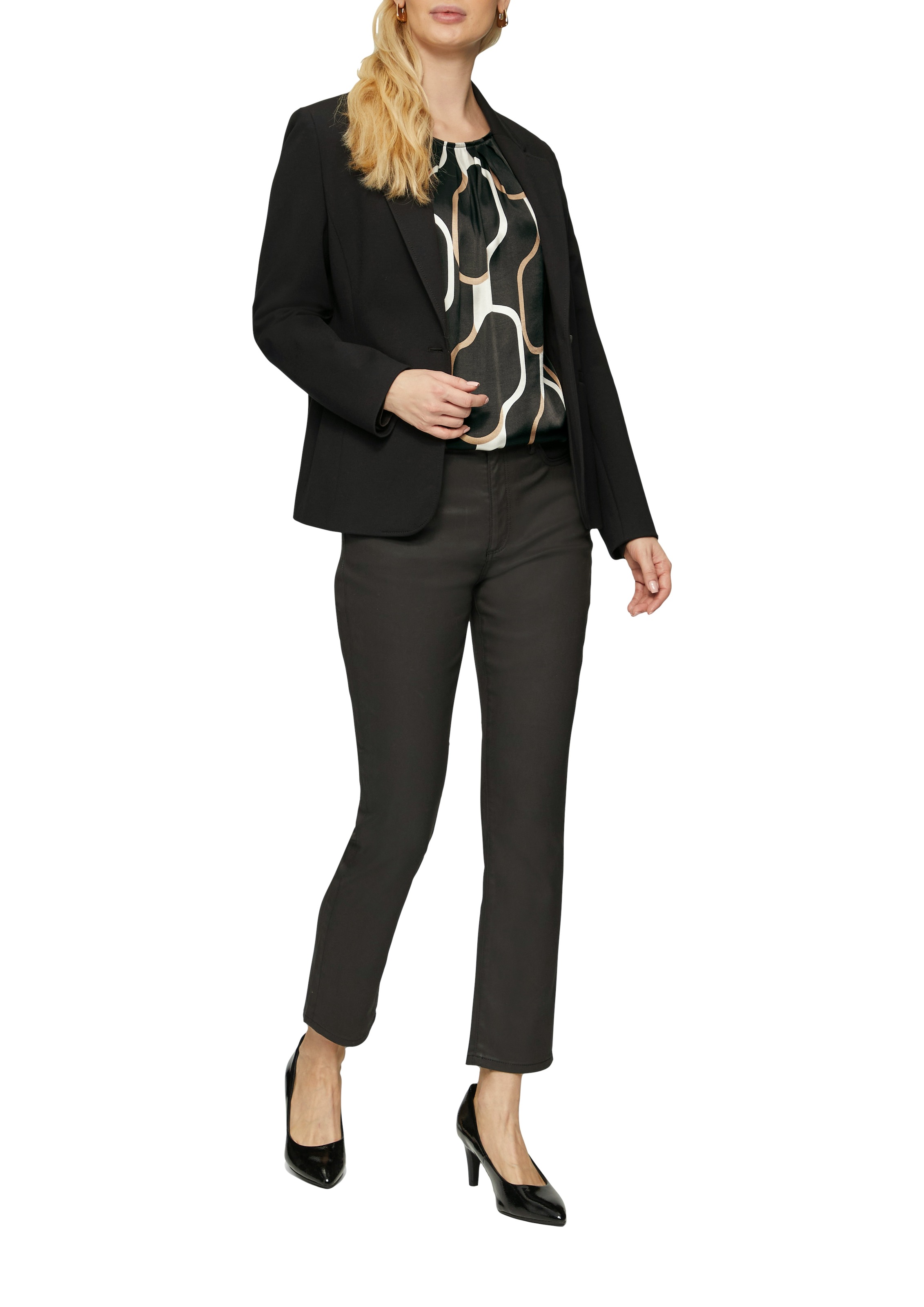s.Oliver BLACK LABEL Langarmshirt, mit grafischem Muster
