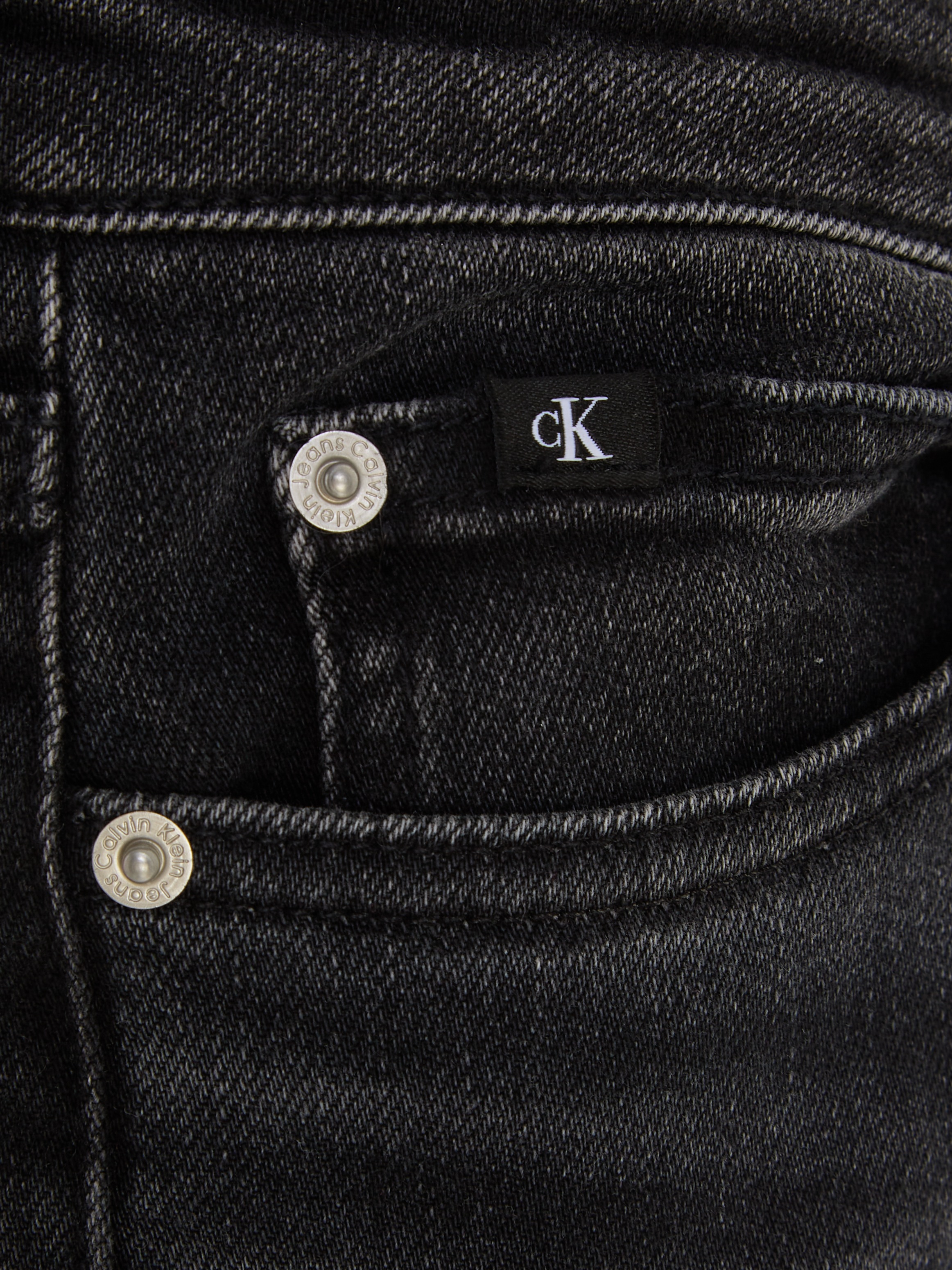 Calvin Klein Jeans Skinny-fit-Jeans »SKINNY MR SLIT OPTIC BLACK«, für Kinder bis 16 Jahre