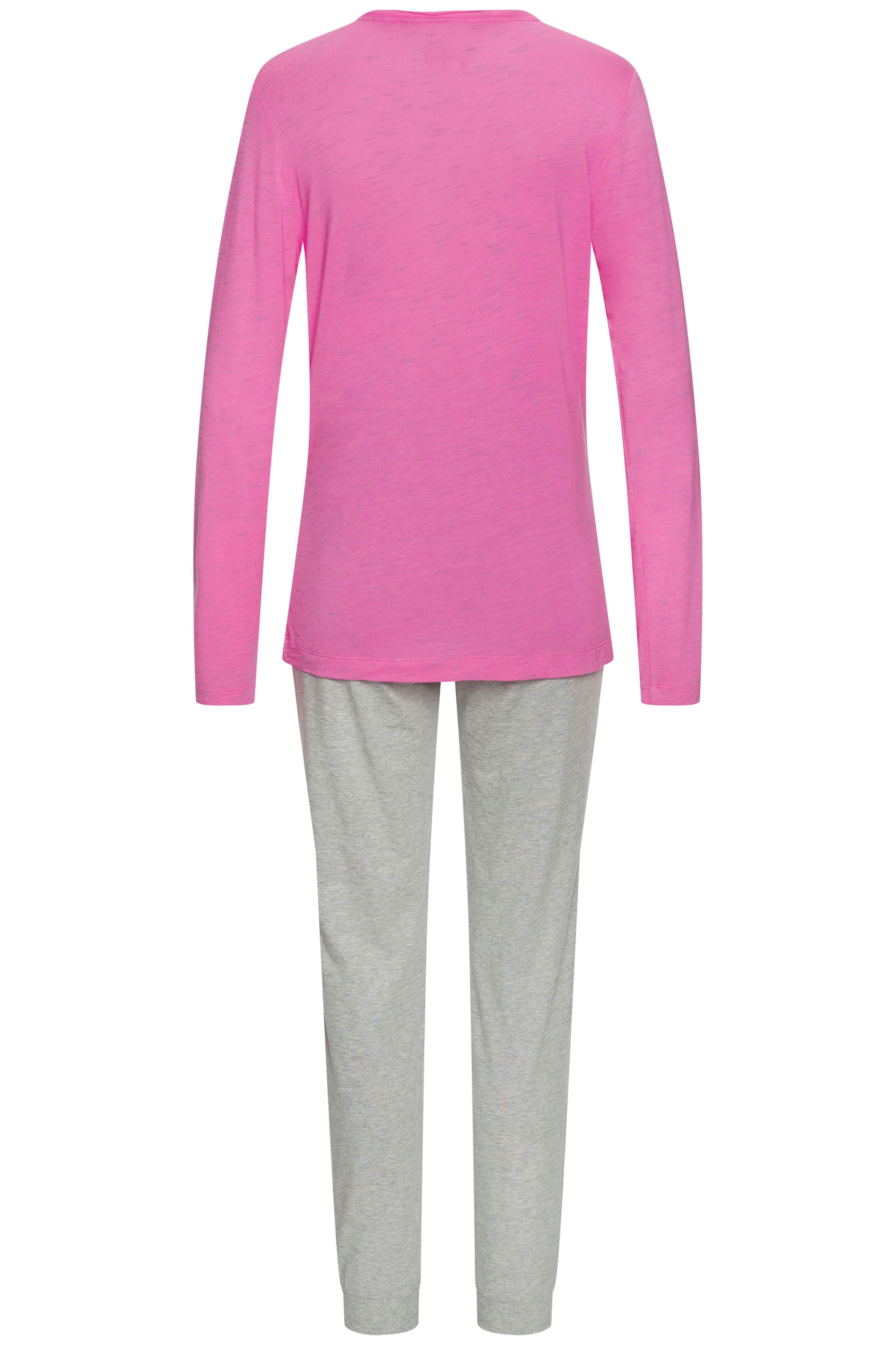 Vivance Dreams Pyjama, (2 tlg.), mit schönem Melangeeffekt