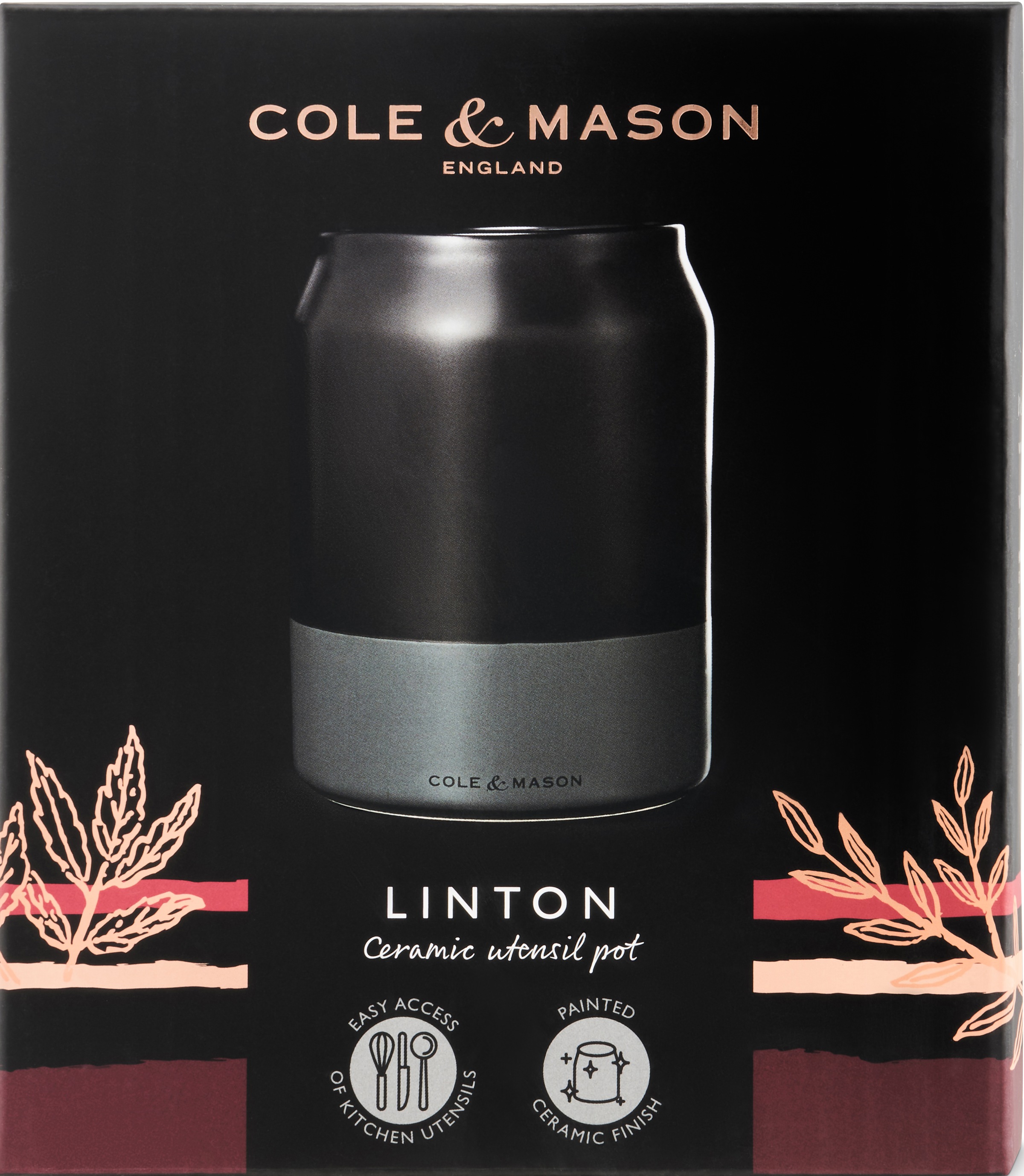 Cole & Mason Aufbewahrungssystem »Linton«, (1 tlg.), stylische Keramikaufbewahrung für Küchenutensilien